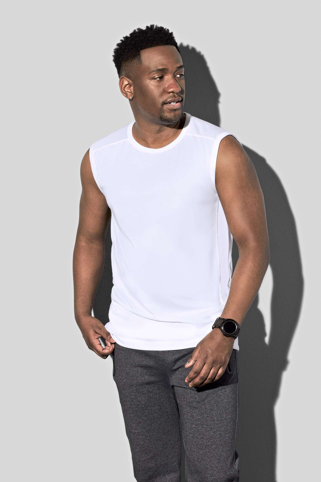 Ärmelloses Active T-Shirt aus Mesh