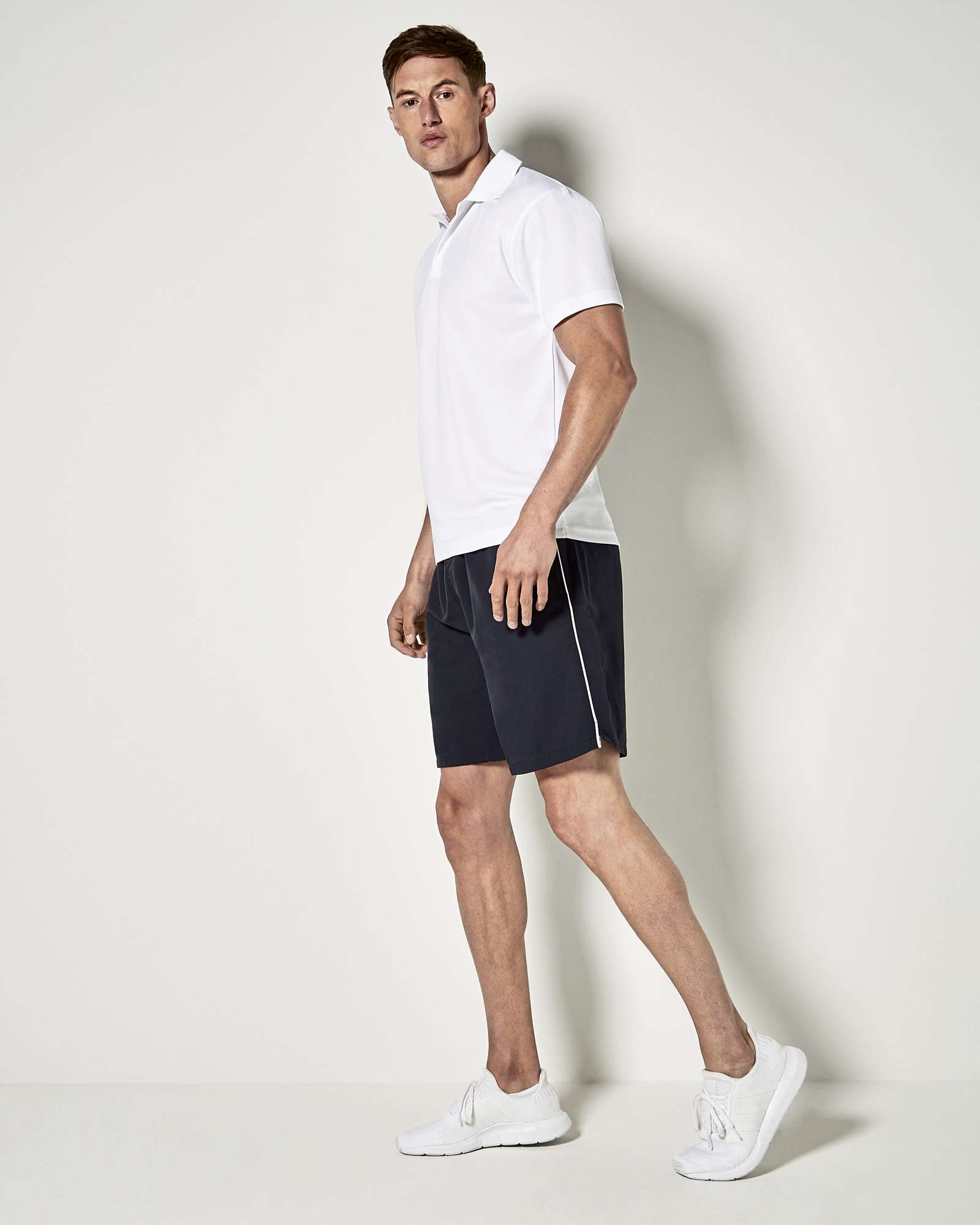 Classic Fit Track Shorts mit Reißverschlusstaschen