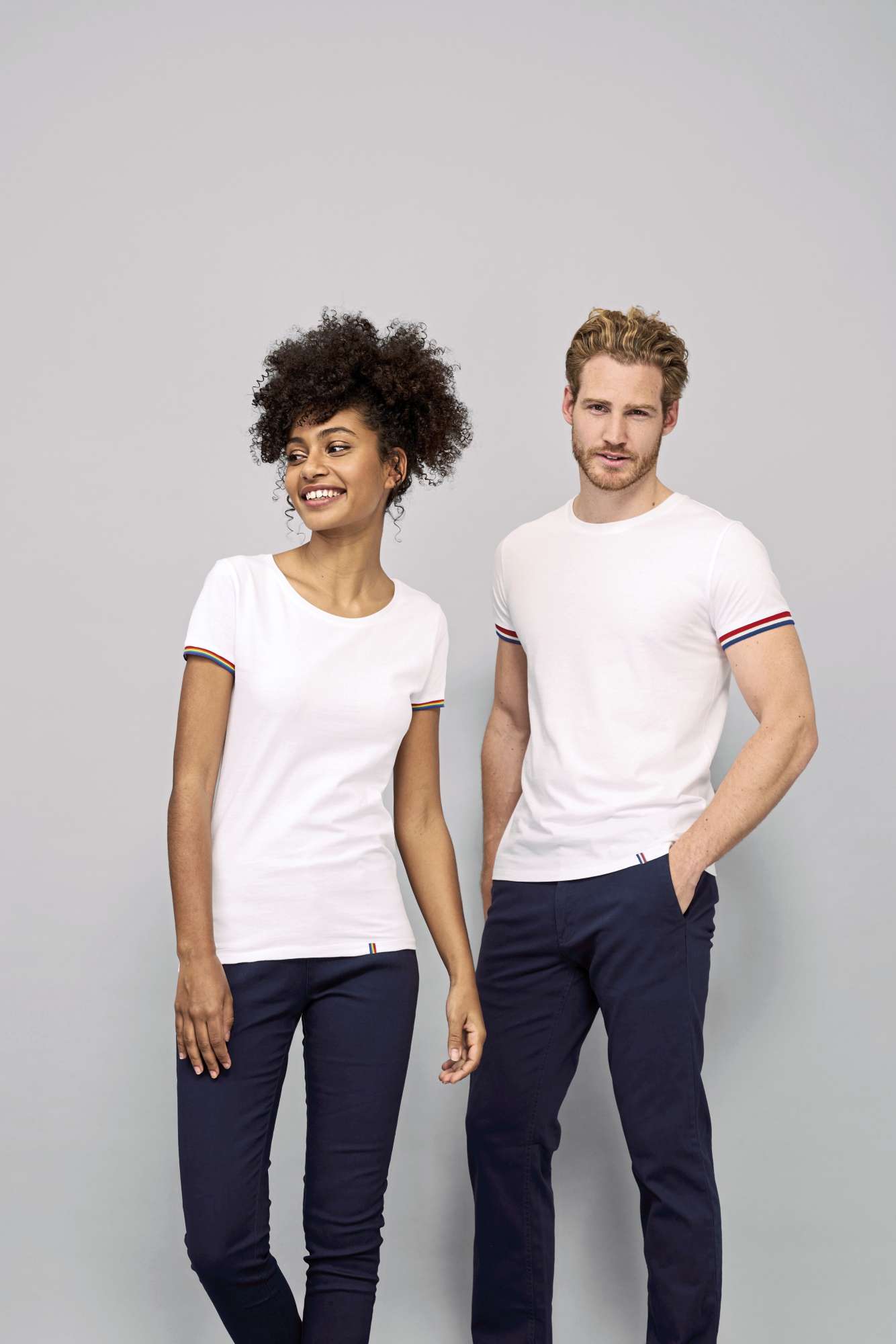 T-Shirt Rainbow, Baumwolle, Kurzarm für Damen