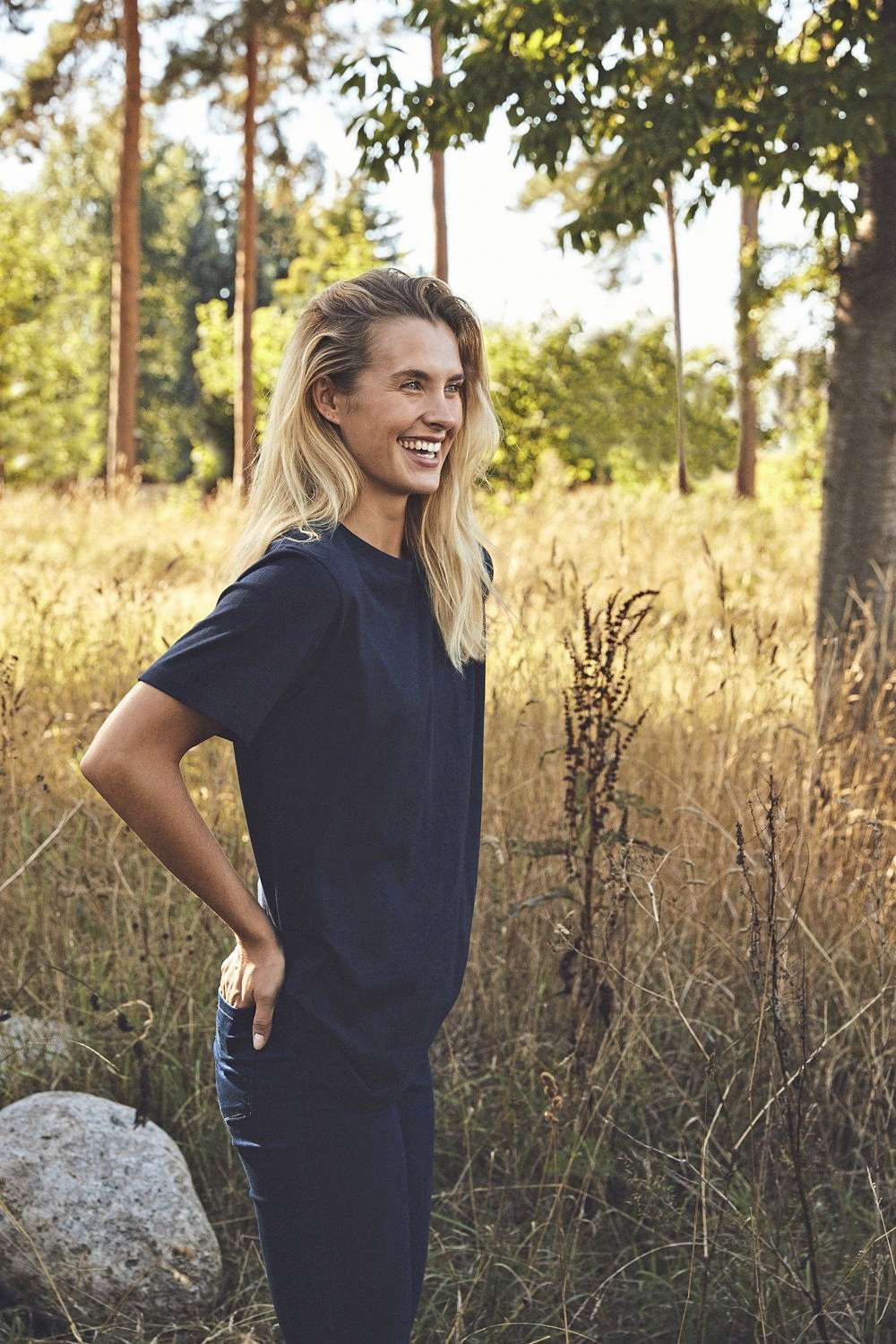 Bio-Baumwoll-T-Shirt mit recyceltem Polyester