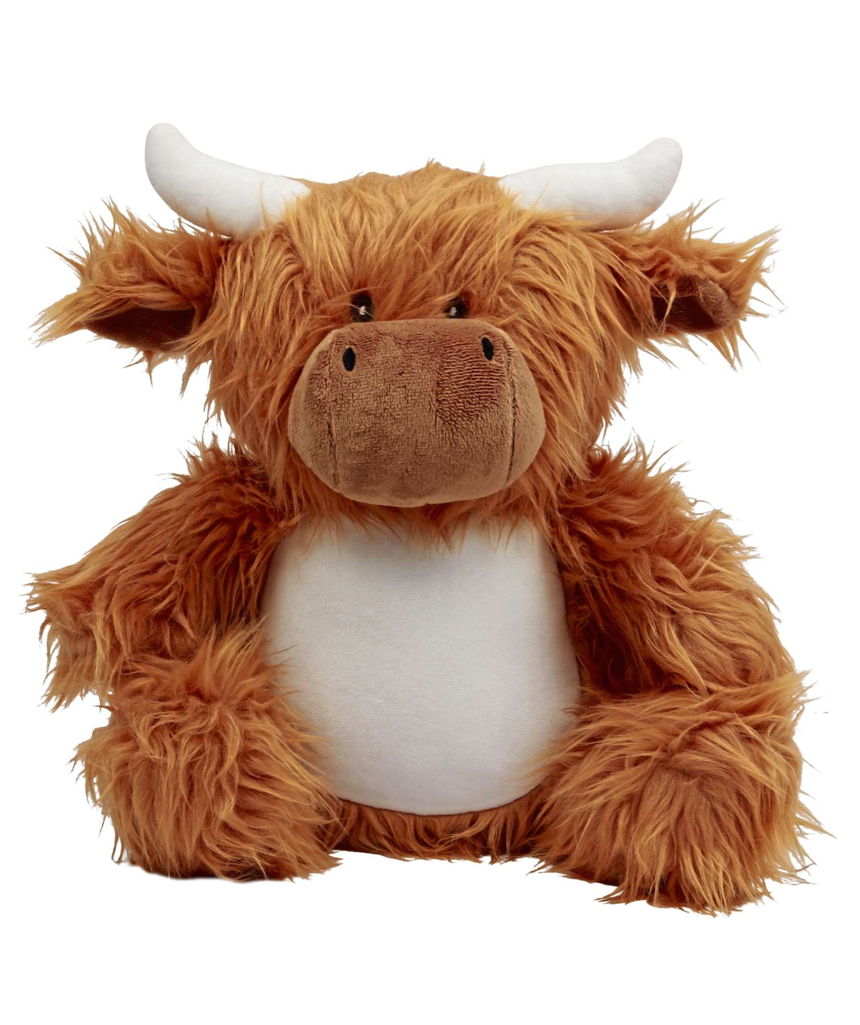 Zippie Highland Cow Plüschtier mit Reißverschluss