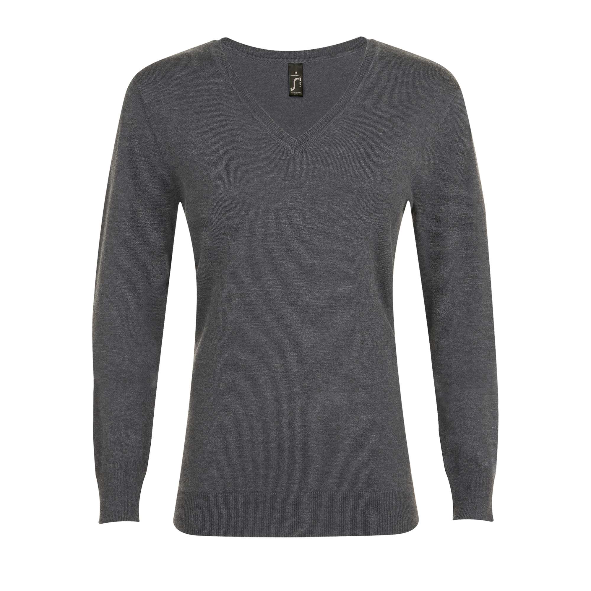 SOL´S V-Ausschnitt Pullover mit Elasthan für Damen, Black L, L01711