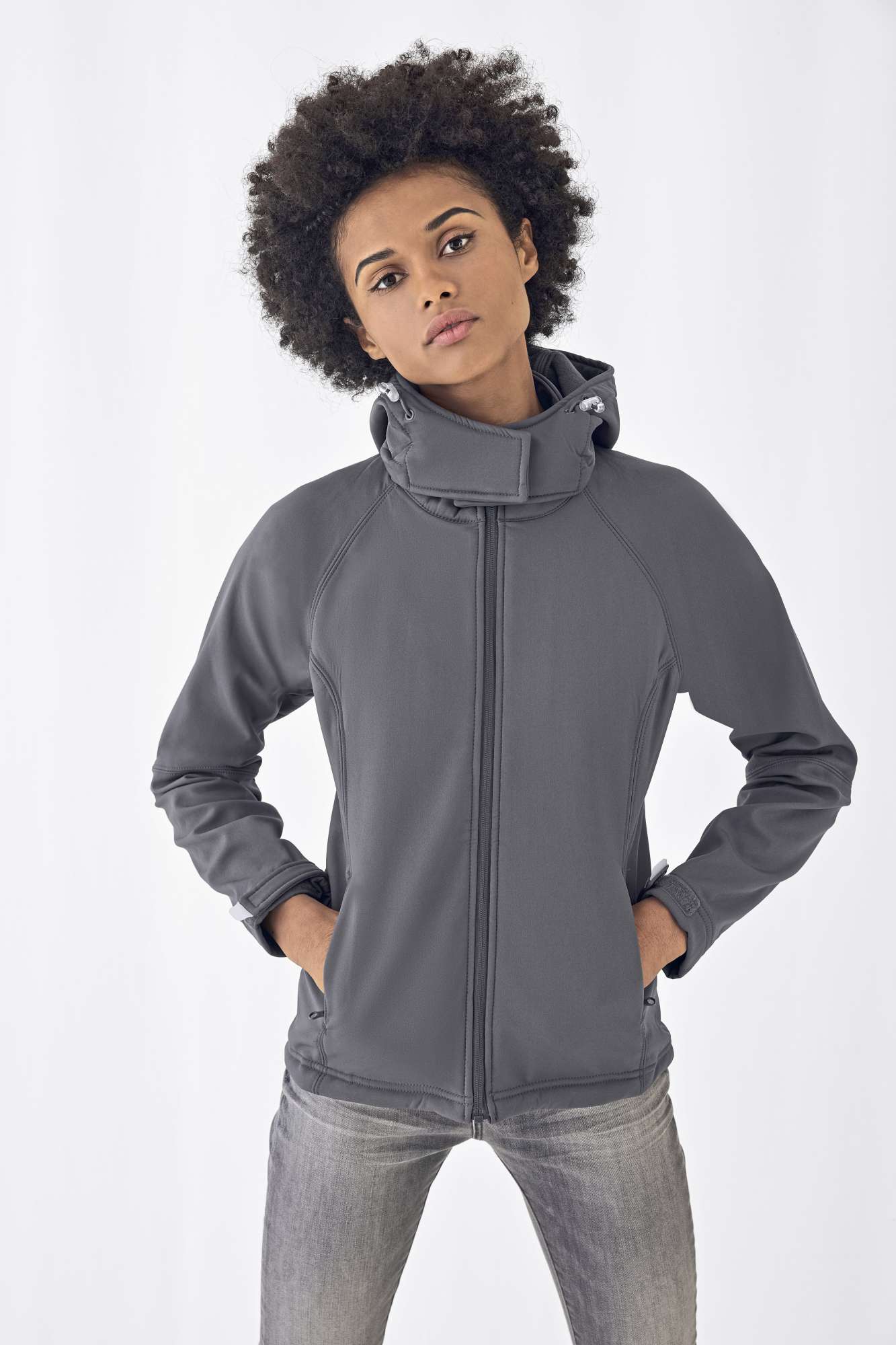Softshell-Hoodie mit Balaclava-Kapuze für Damen