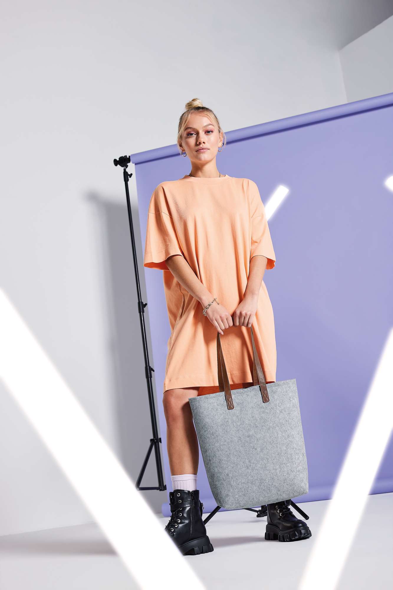 Premium Filz Tasche mit PU-Gurten