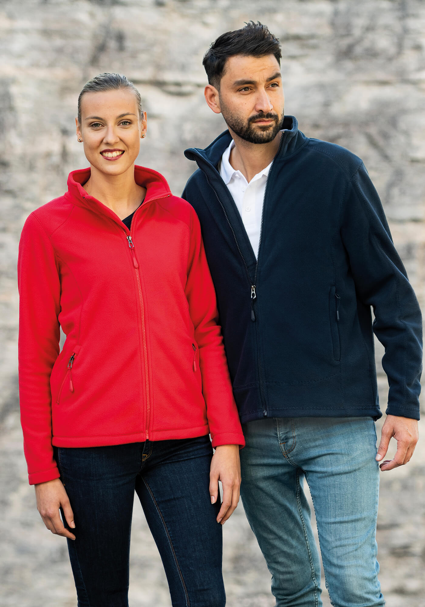 Damen Fleecejacke mit durchgehendem Reißverschluss