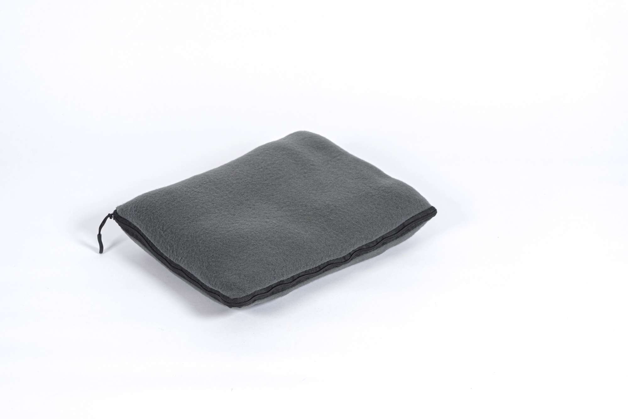 L-merch Mikrofleece-Decken-Kissen-Set Grau Recycled, Grey 180 x 130 cm, NT650