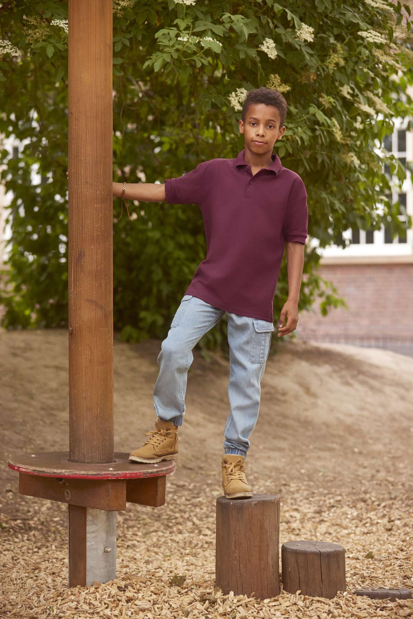 Polo Shirt aus Baumwolle mit Piquéstoff für Kinder