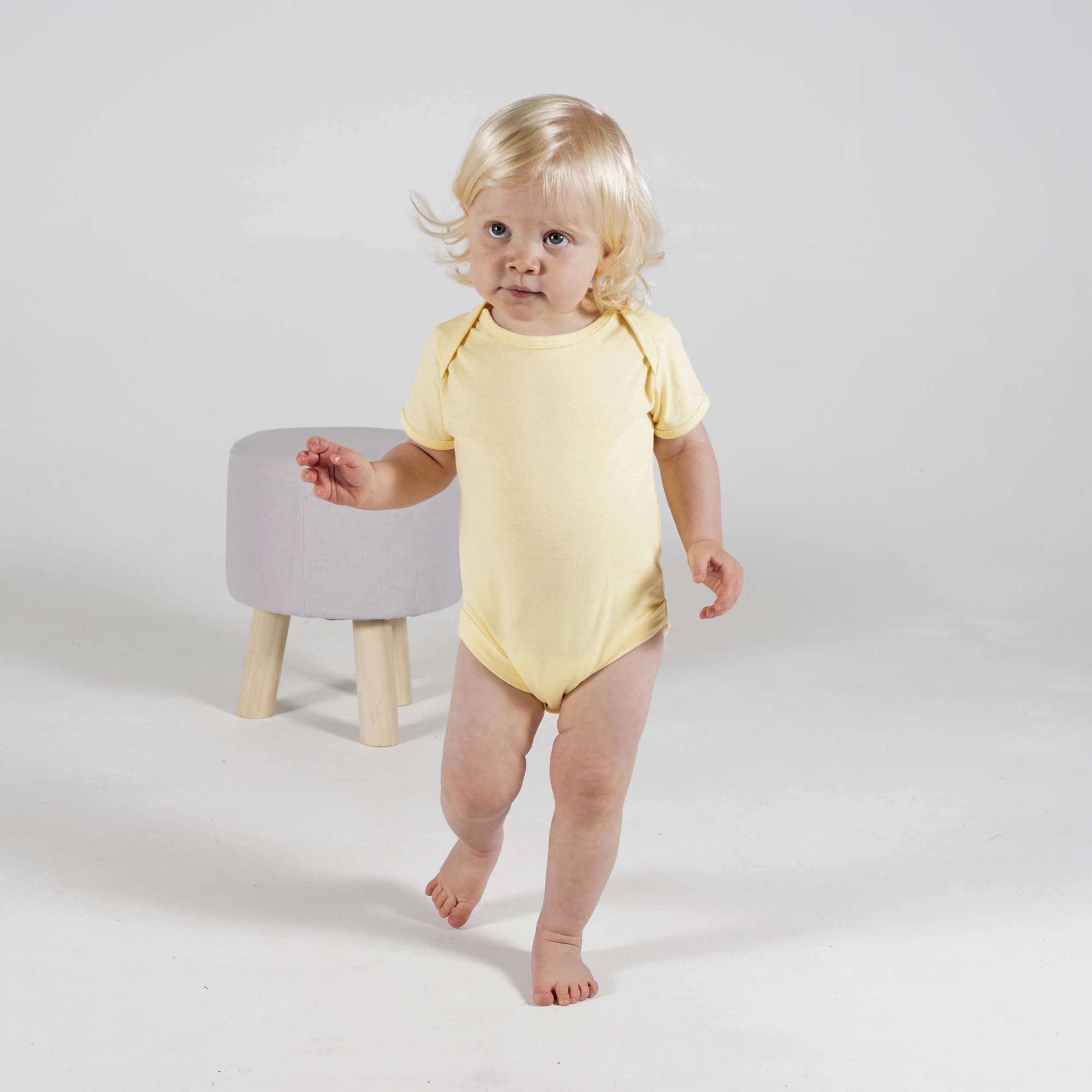 Larkwood Kurzarm-Bodysuit aus Baumwolle mit Druckknöpfen, White 3/6 Monate, LW500