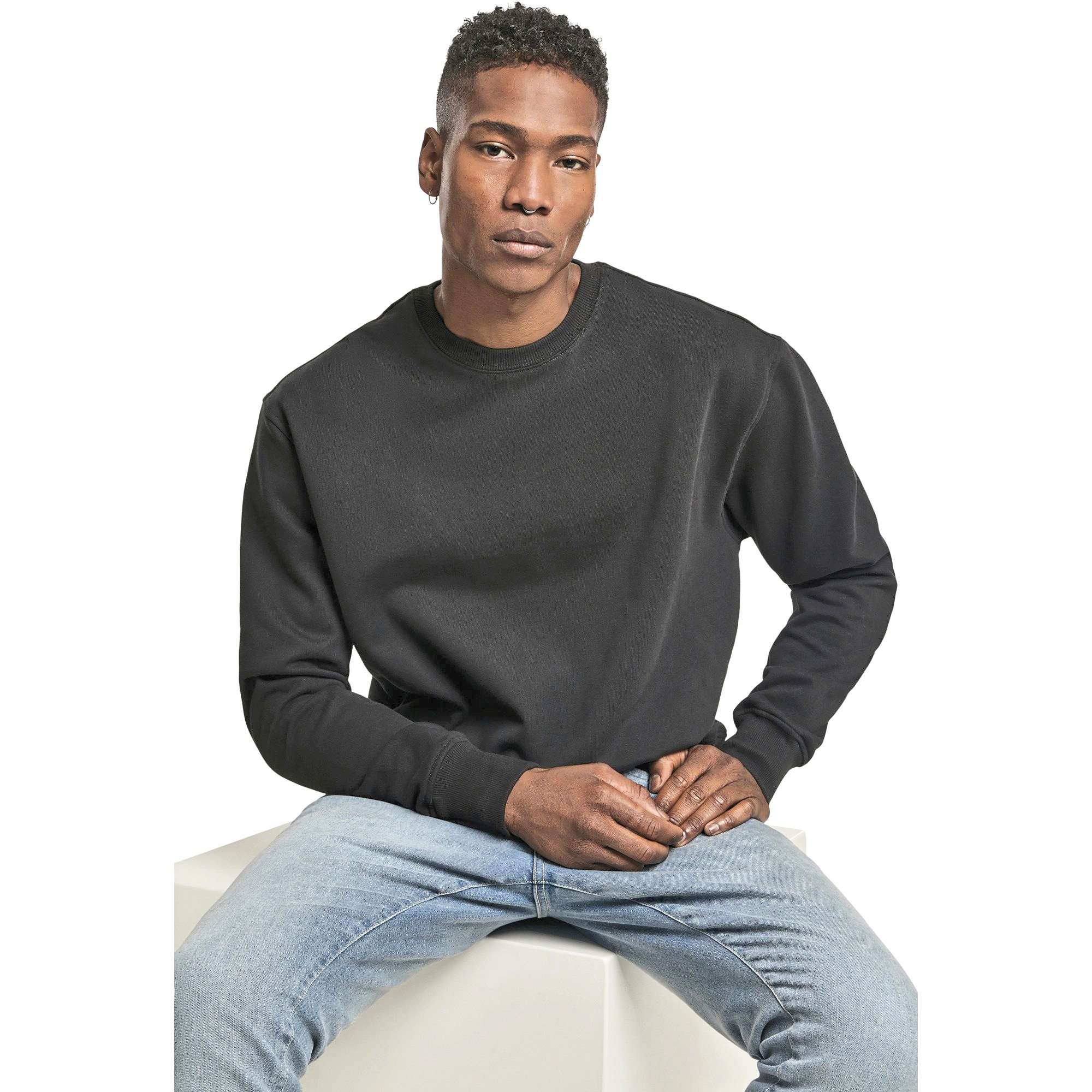 Premium Oversize Crewneck Sweatshirt Schwarz