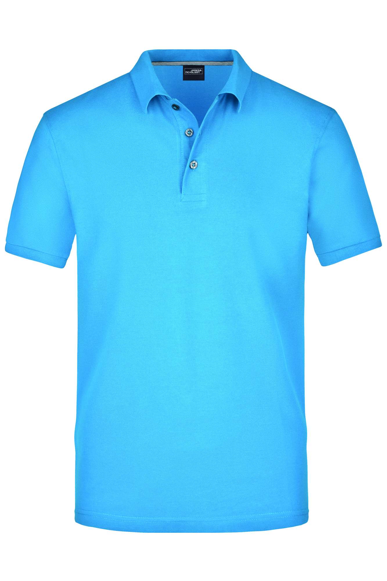 Pima Polo mit gestricktem Kragen für Herren