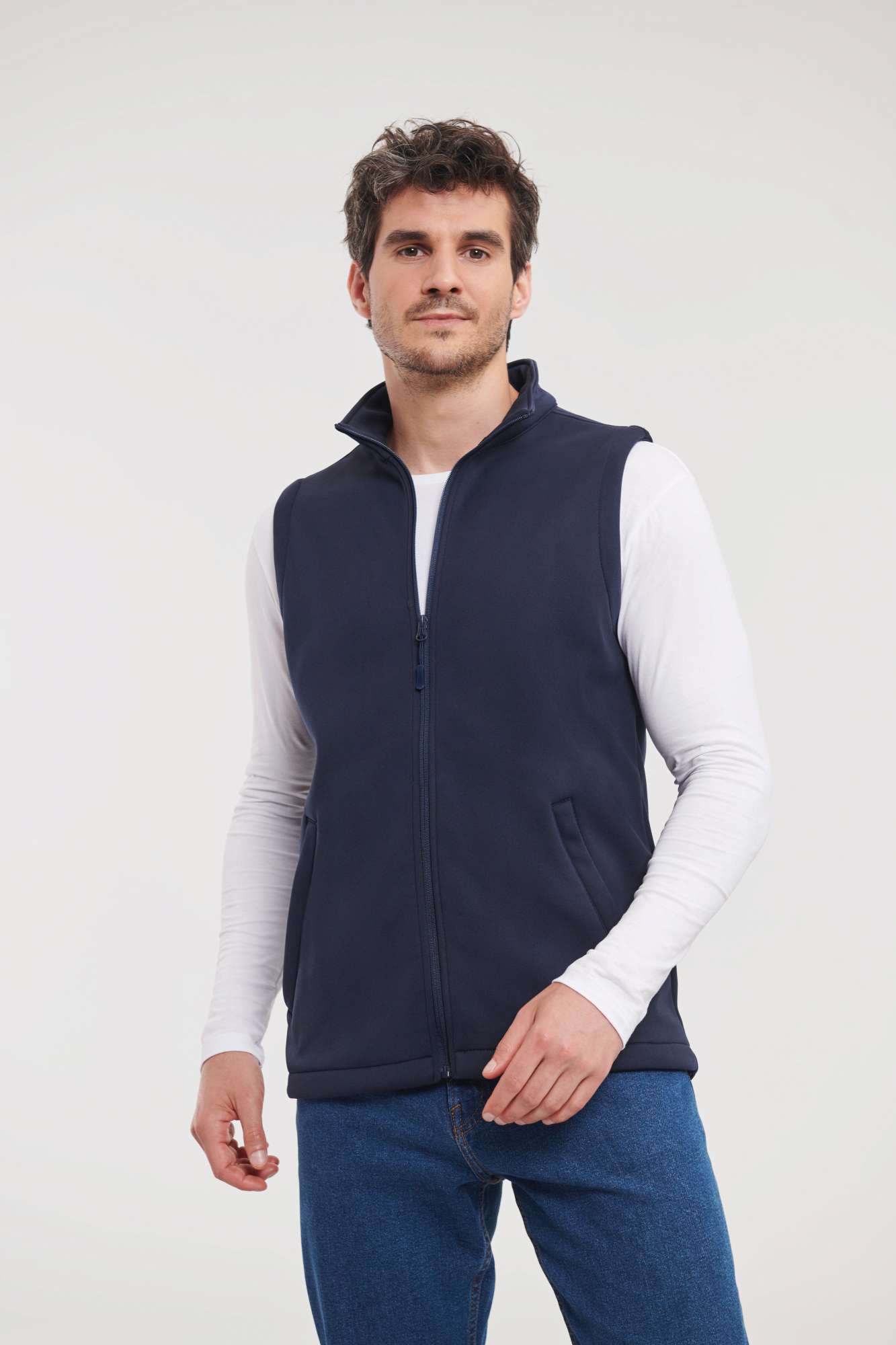 Russel Atmungsaktive Softshell-Weste mit Teflon-Beschichtung, Convoy Grey (Solid) XXL, Z041M
