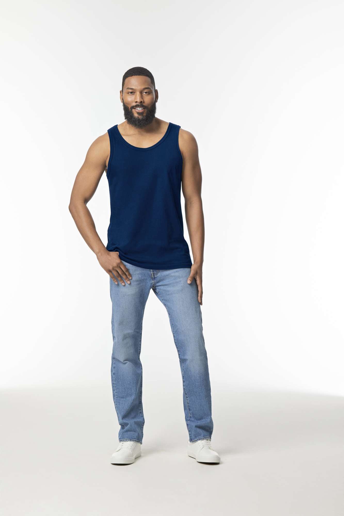 Ärmelloses Tank Top aus Baumwollmischgewebe
