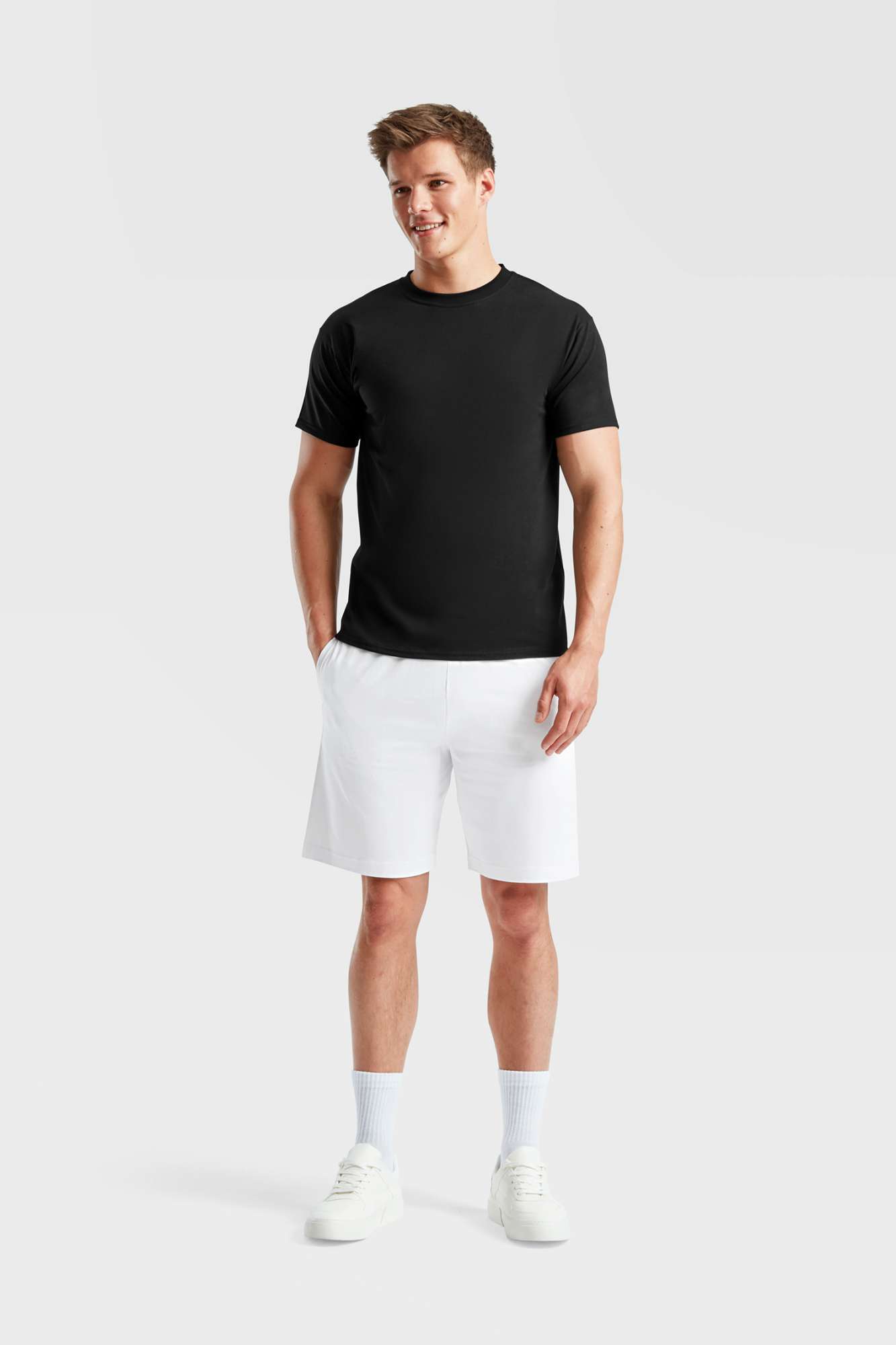Baumwoll Jersey Shorts mit Kordelbund