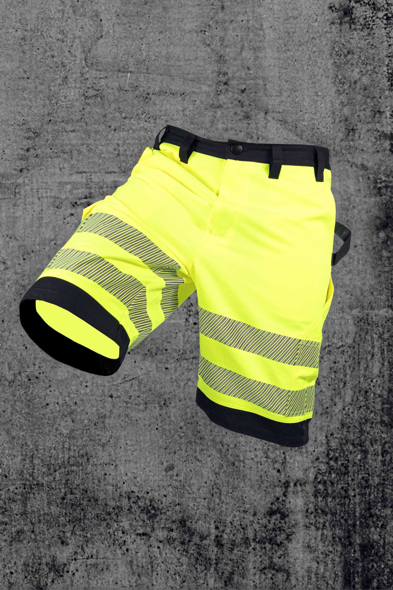 Korntex Hi-Vis Workwear Shorts mit Reflektoren, Signal Orange/Black 50, KX1006