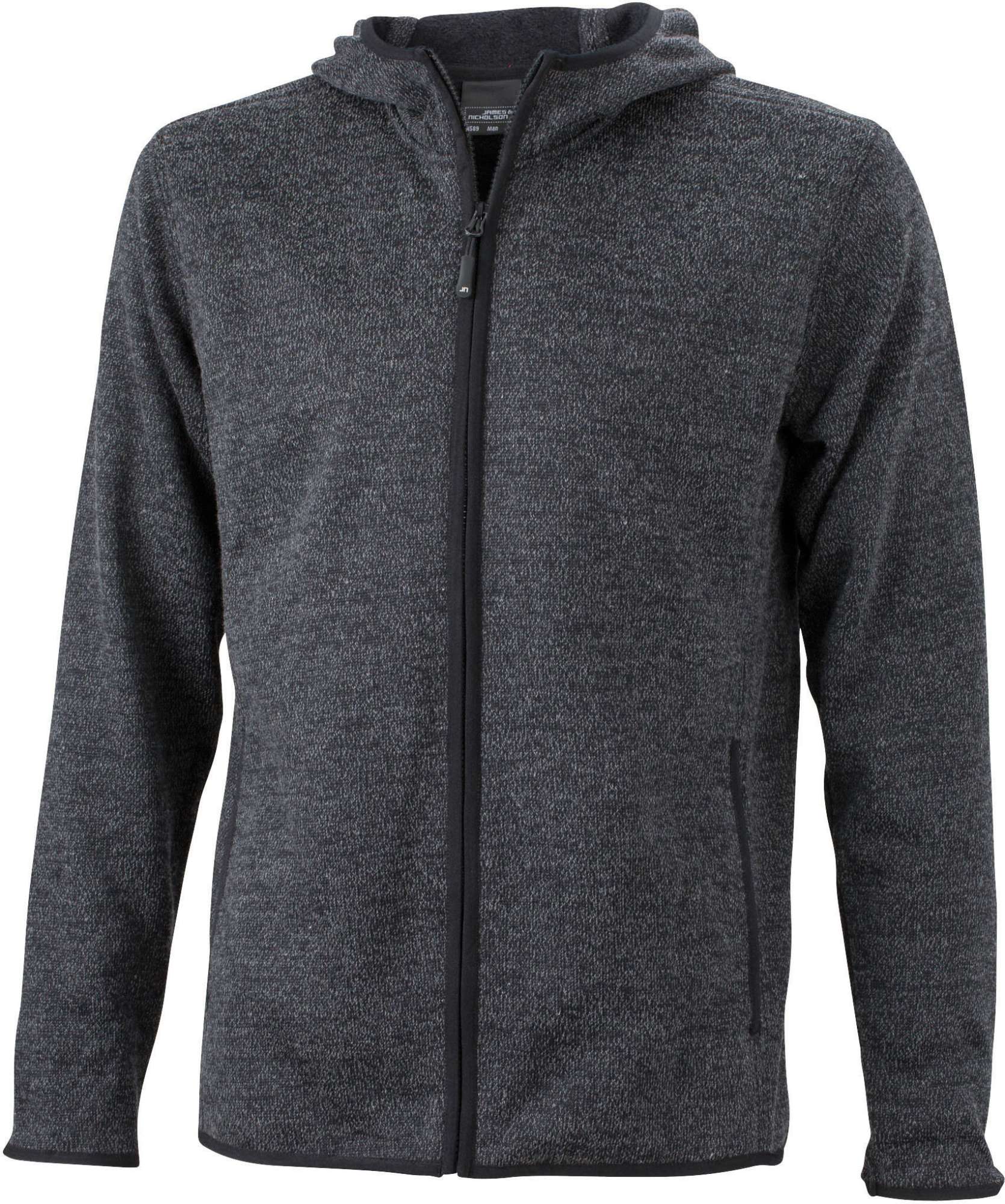 Strick-Fleece Kapuzenjacke Melange für Herren