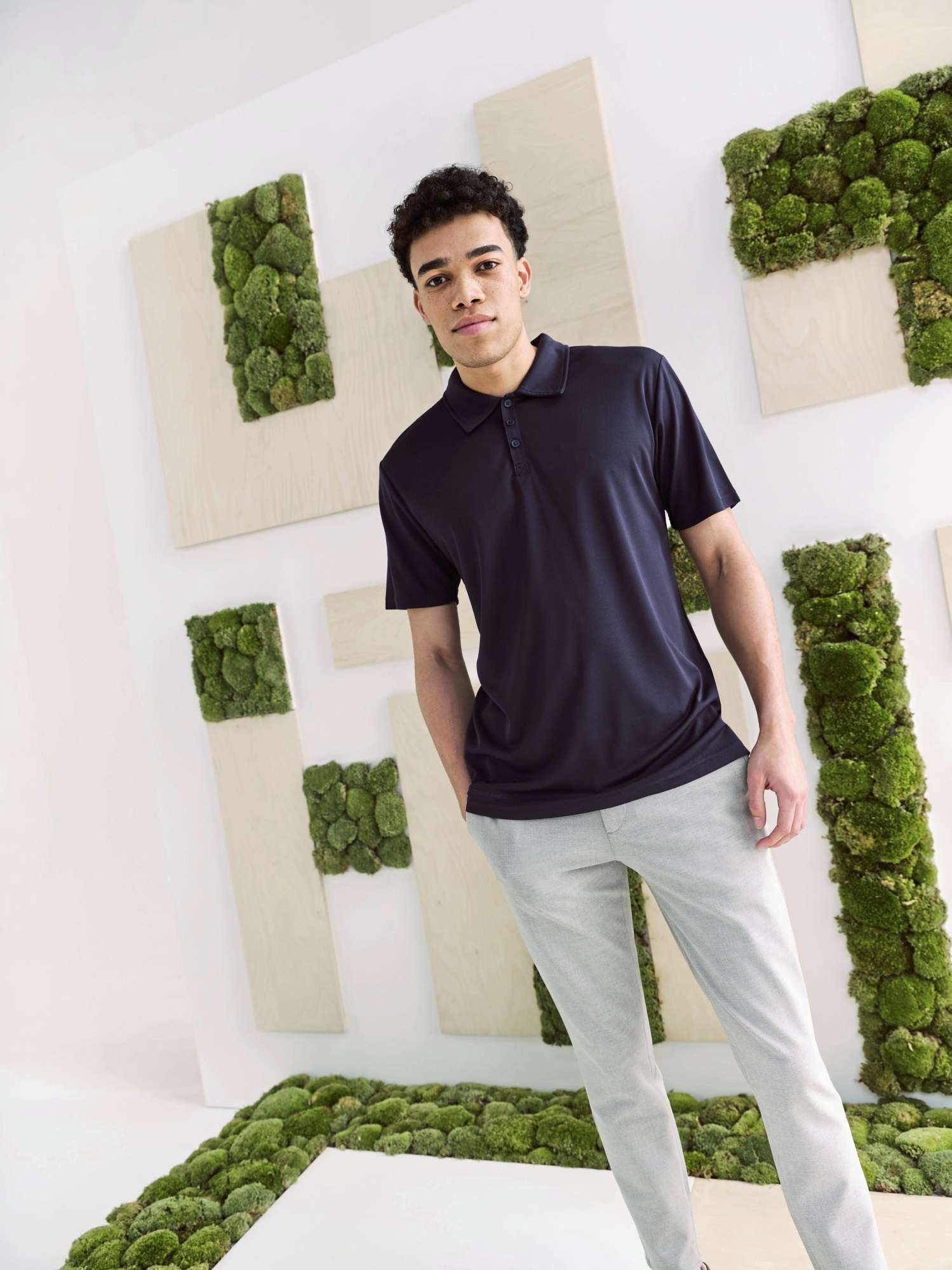Recyceltes Polyester-Polo mit 3-Knopfleiste