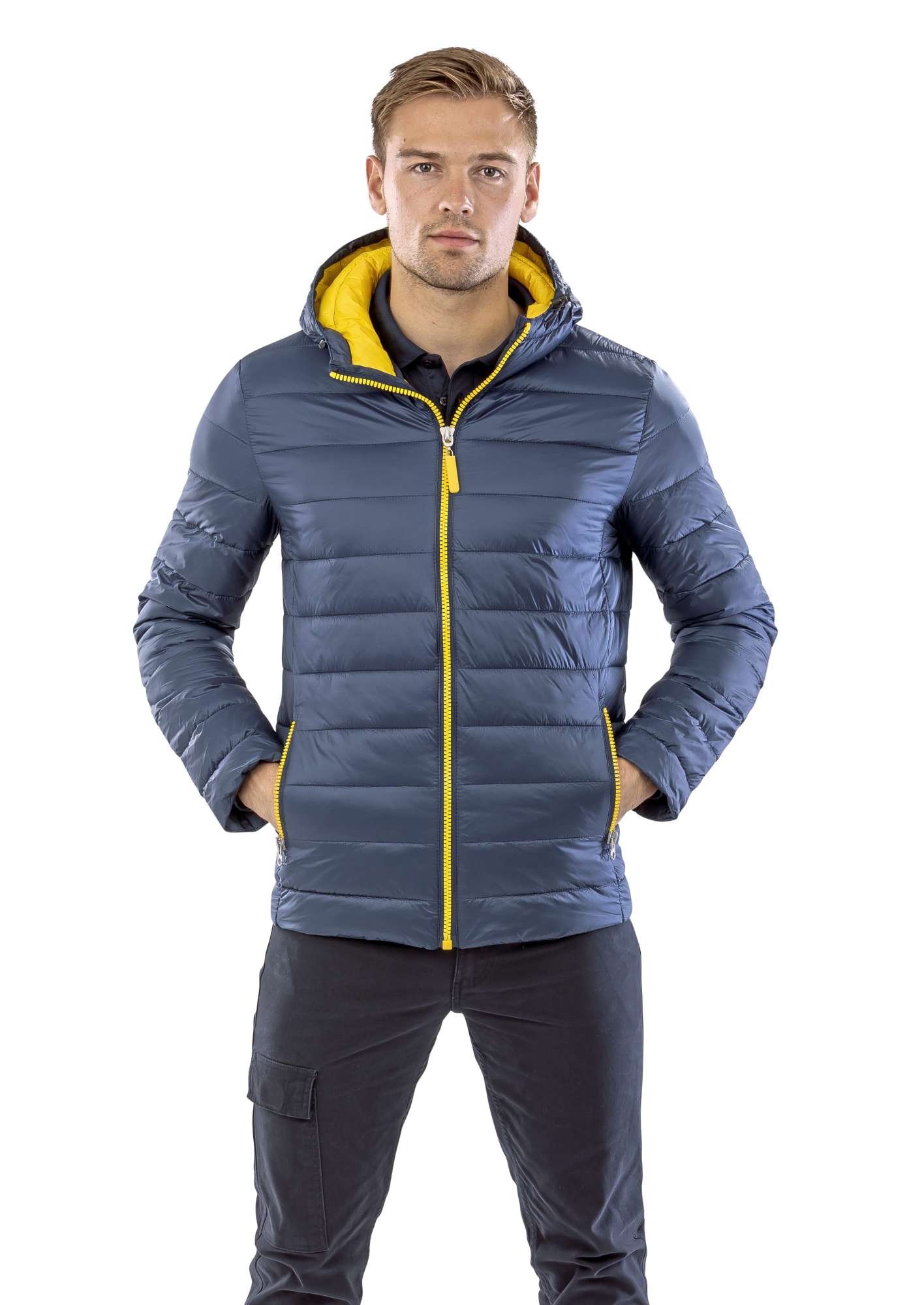 Steppjacke mit Kapuze Nylon für Herren