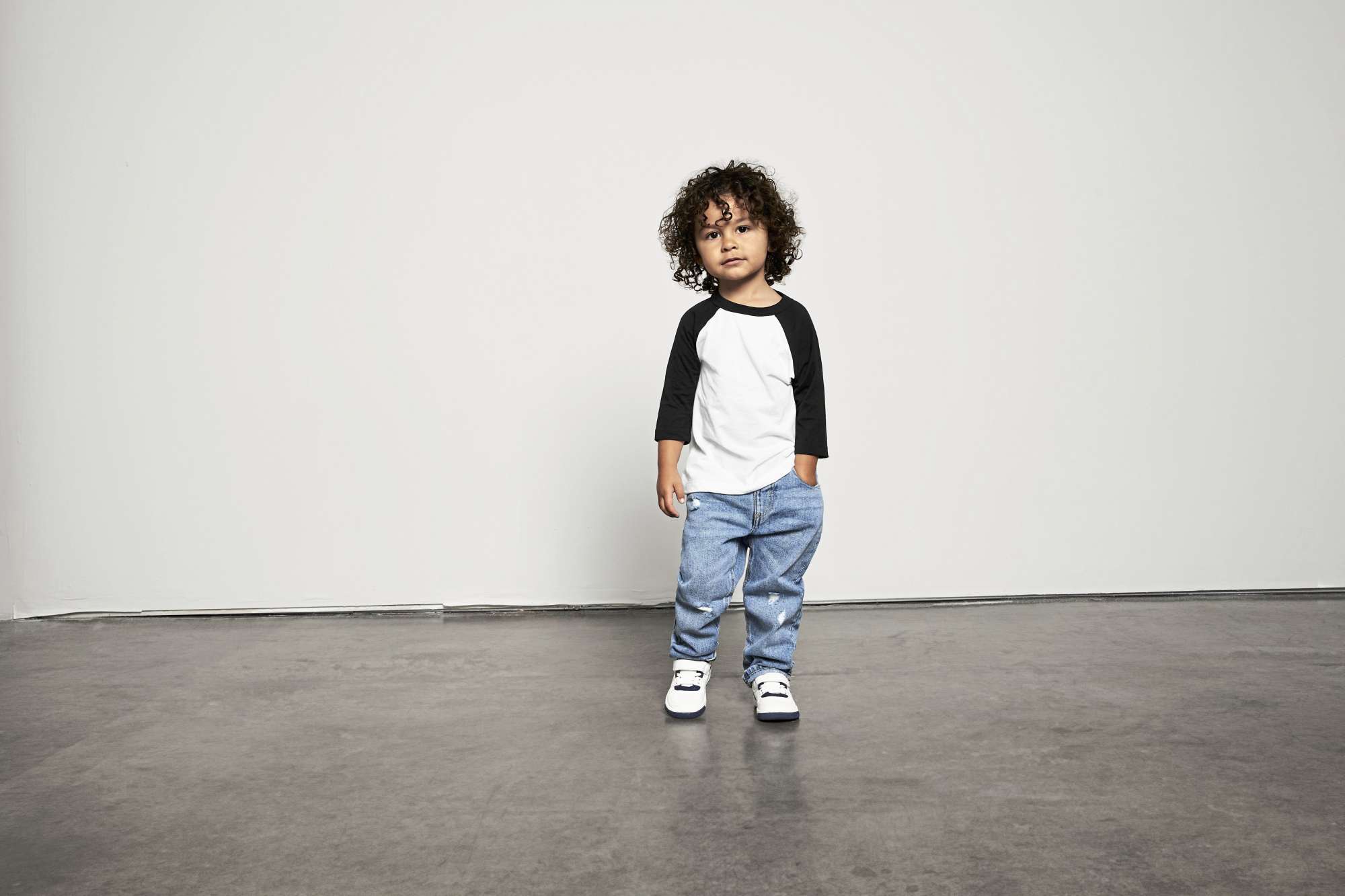 Kleinkinder Baseball-Tee mit 3/4 Ärmeln
