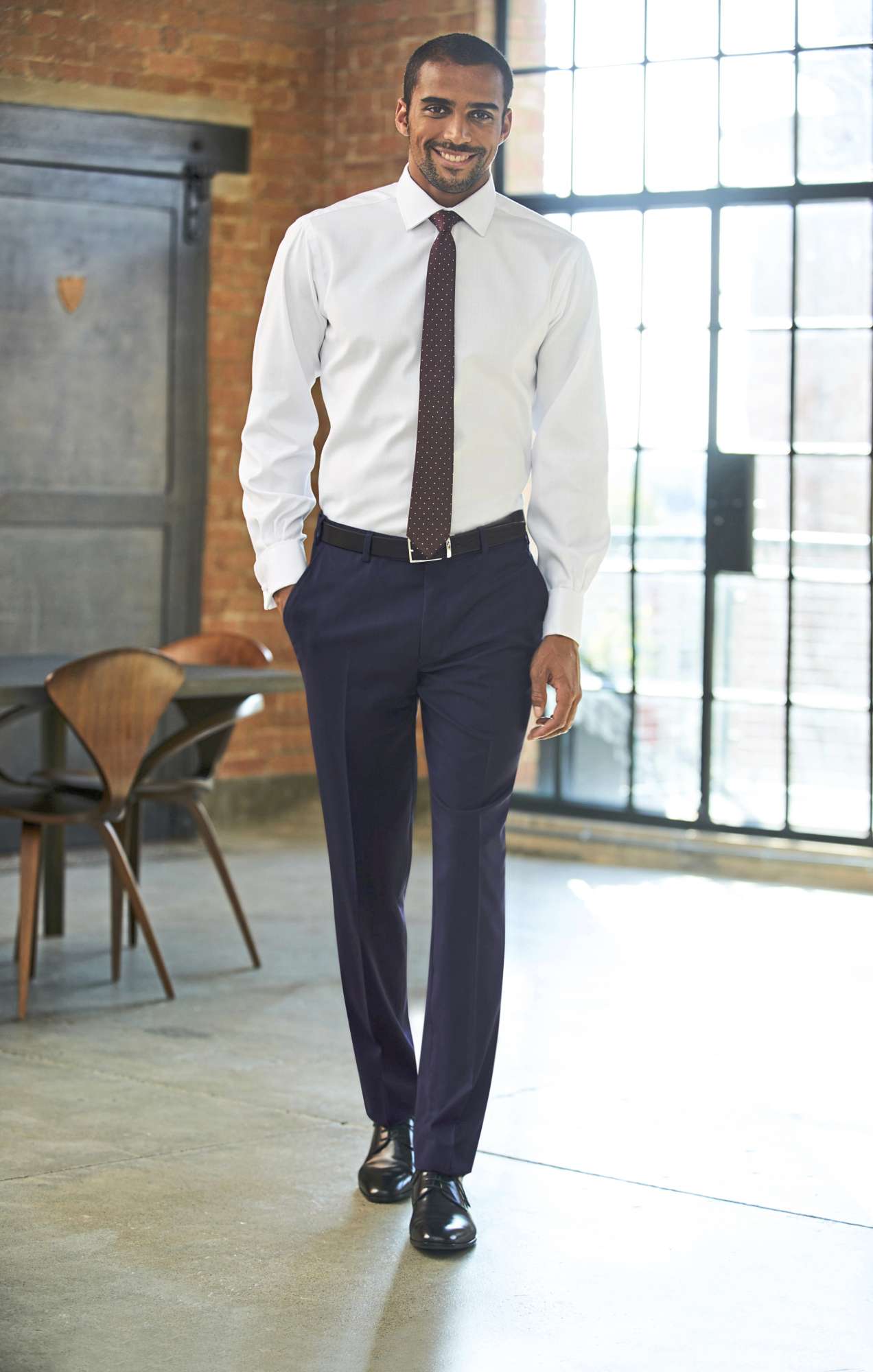 Slim Fit Hose Cassino aus Wolle-Polyester