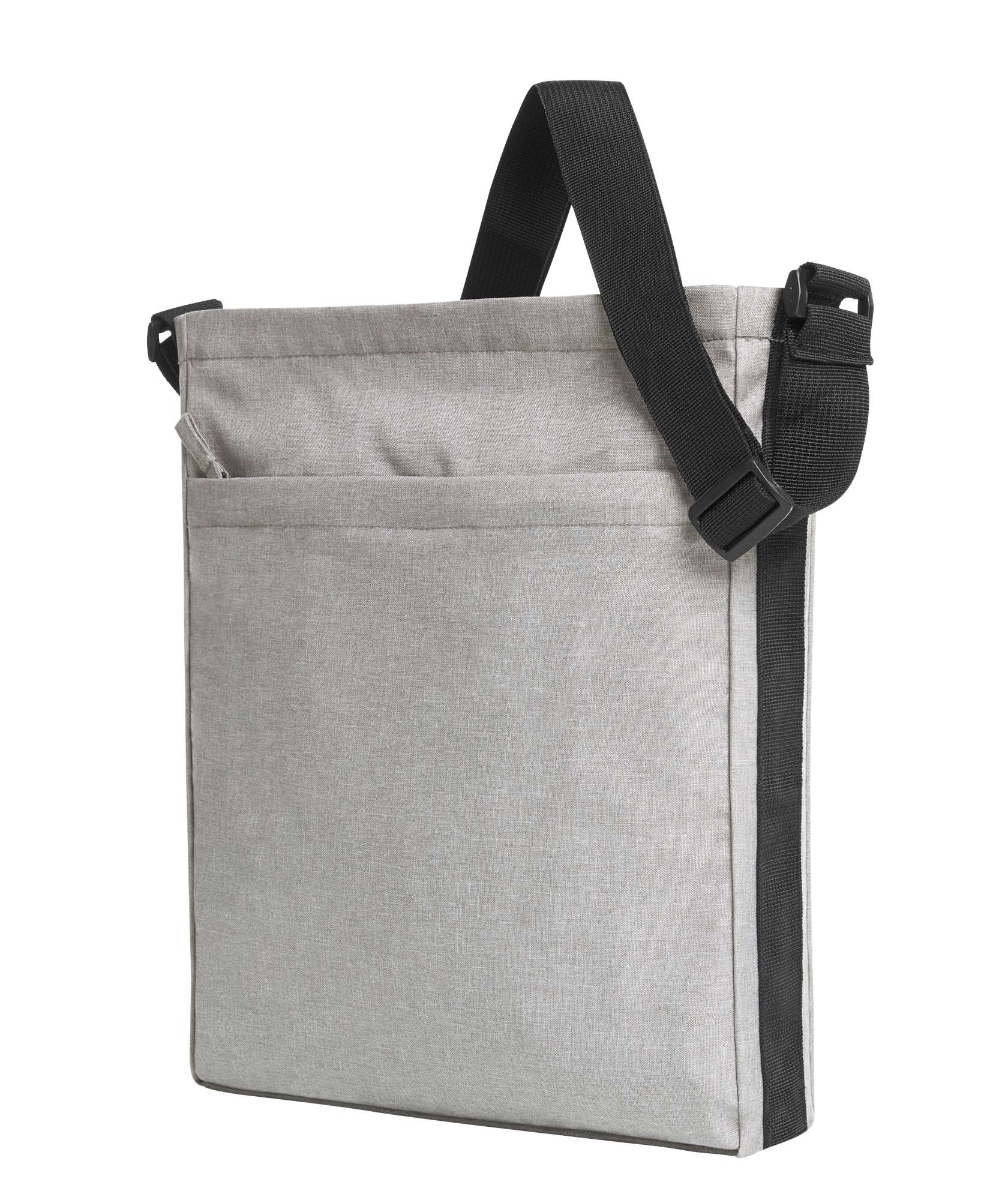 Halfar Umhängetasche "Shoulder Bag Circle" rPET, Ash 32 x 38 x 7 cm, HF16077