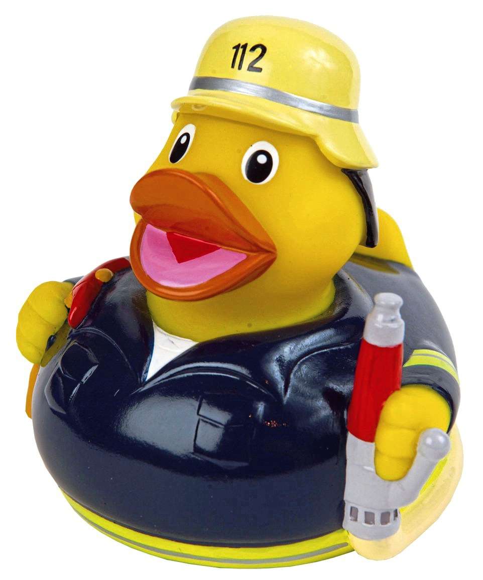 Schnabels® Quietsche-Ente Feuerwehr 80 mm