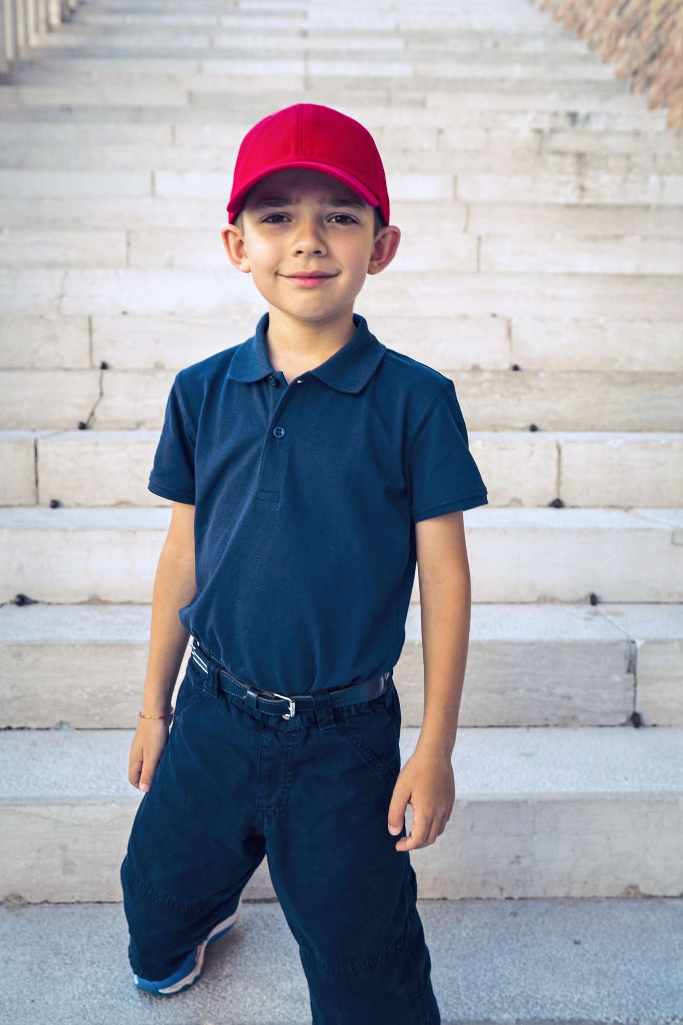 Cap aus Bio-Baumwolle mit Klettverschluss für Kinder