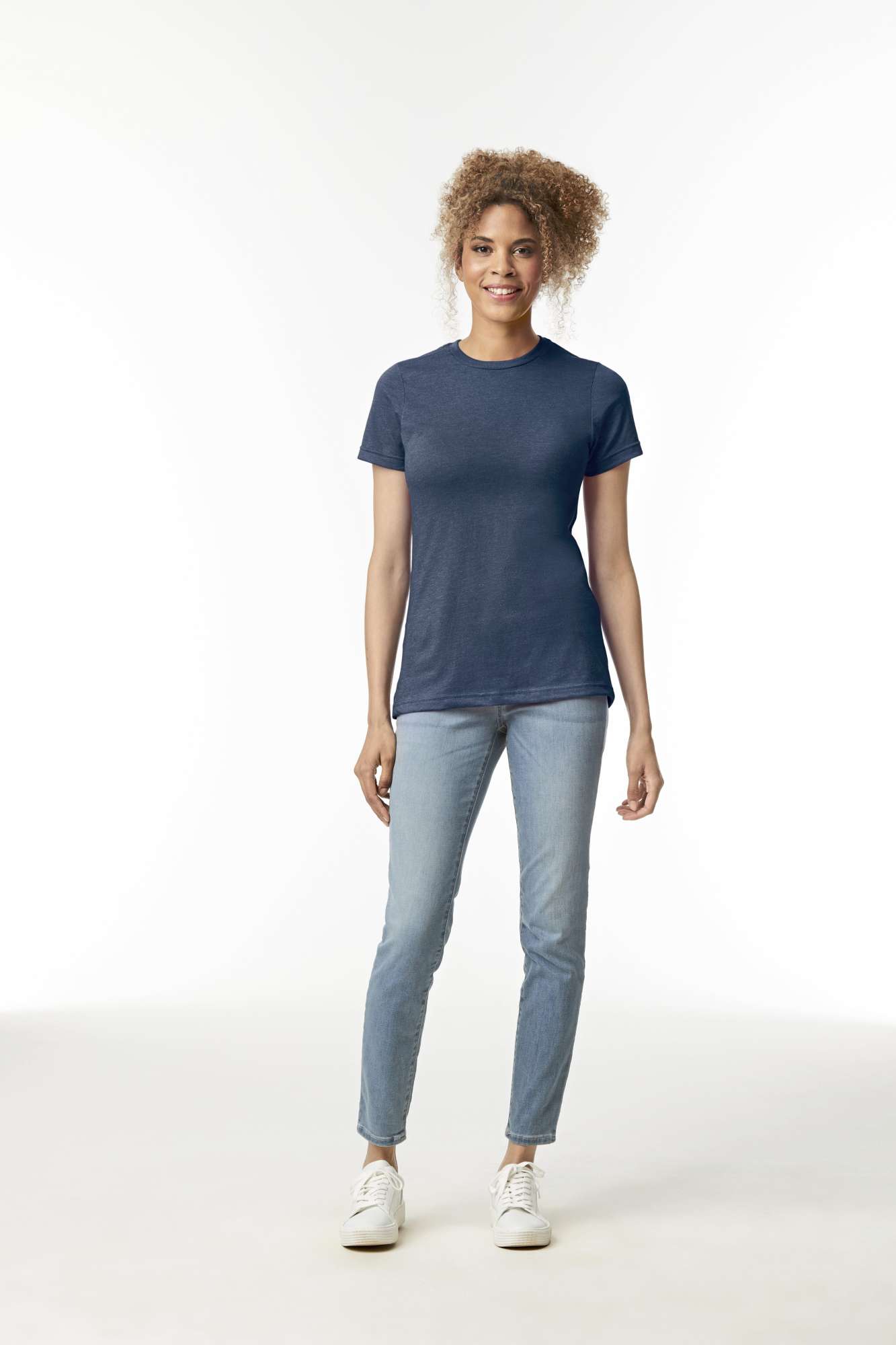Gildan Softstyle CVC Damen T-Shirt A-Linie, Pitch Black XXL, G67000L