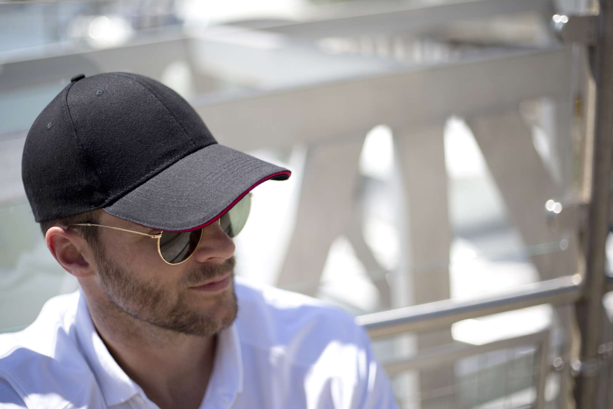 Result Headwear Memphis Baumwoll-Cap mit Sandwich-Schirm, Royal/White One Size, RH91