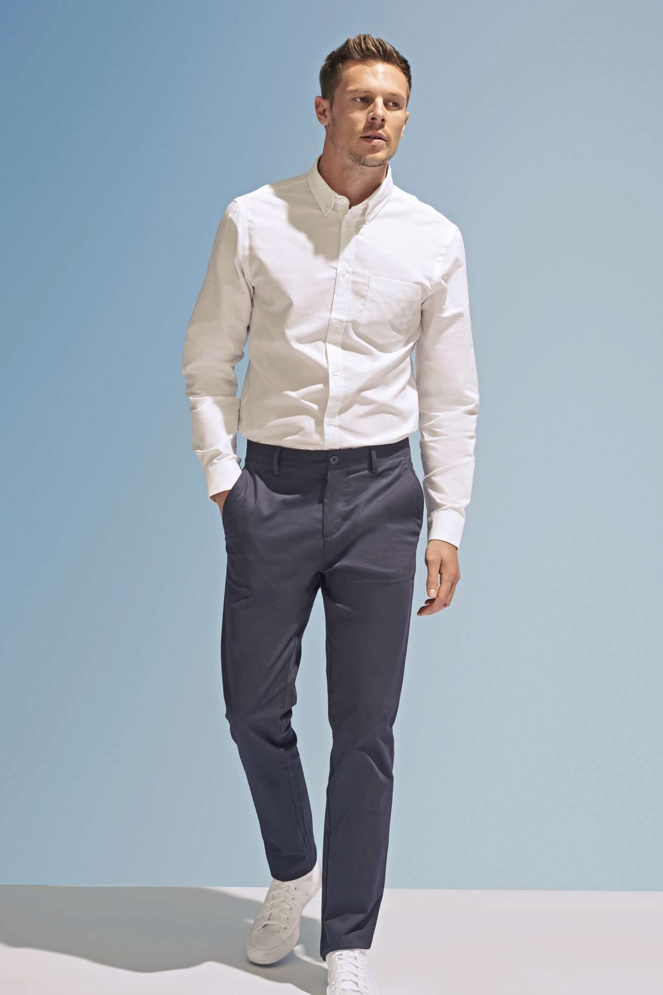 SOL´S Slim-Fit Herrenhose aus Satin, French Navy 44, L02917