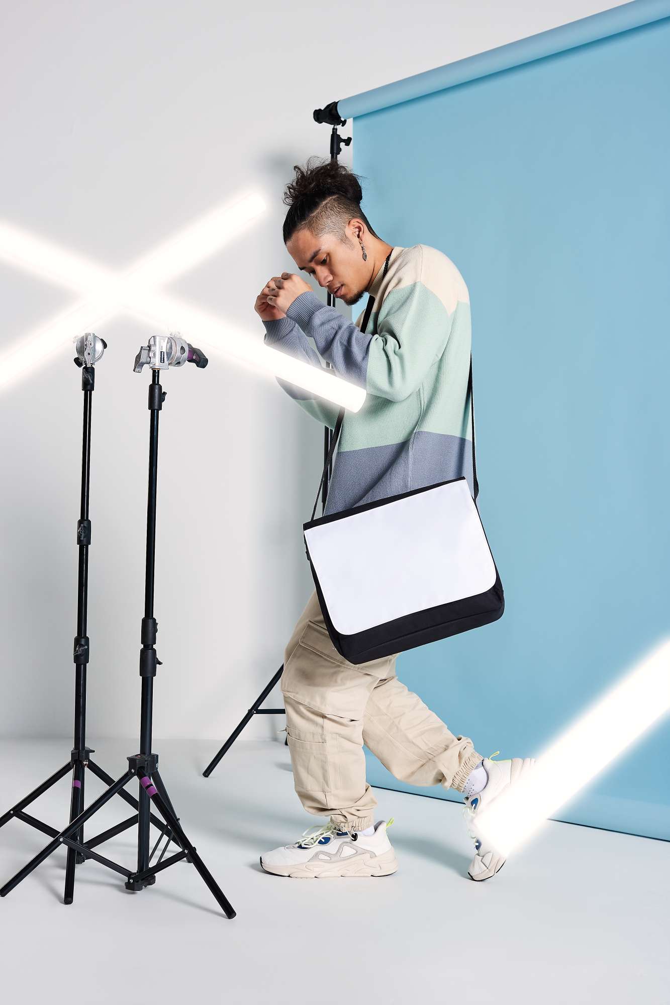 Sublimationsdruck Messenger Bag mit Klettverschluss