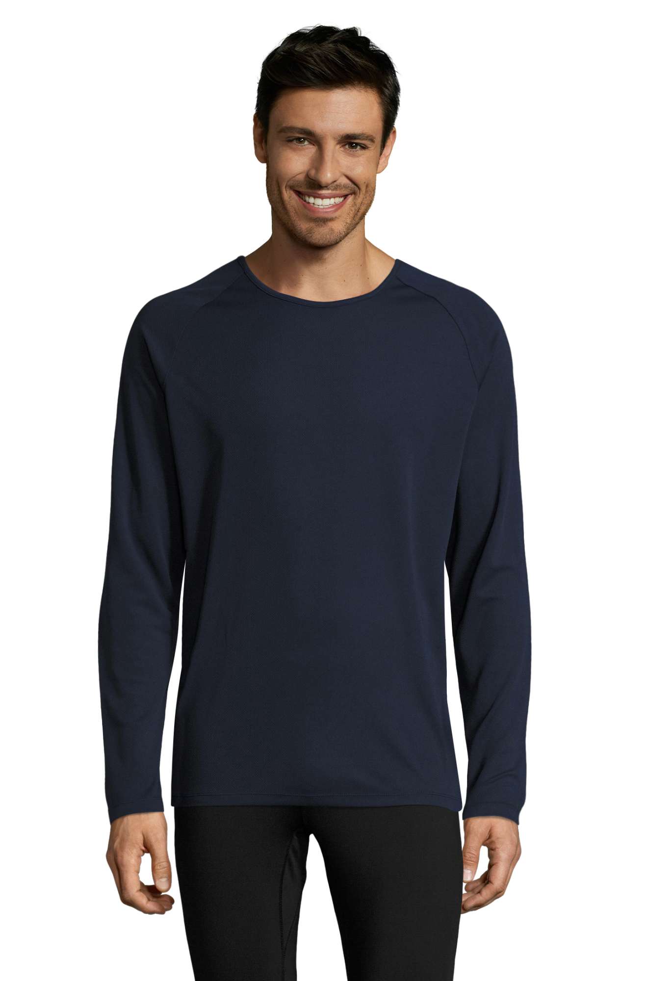Langarm Sport T-Shirt Polyester für Herren