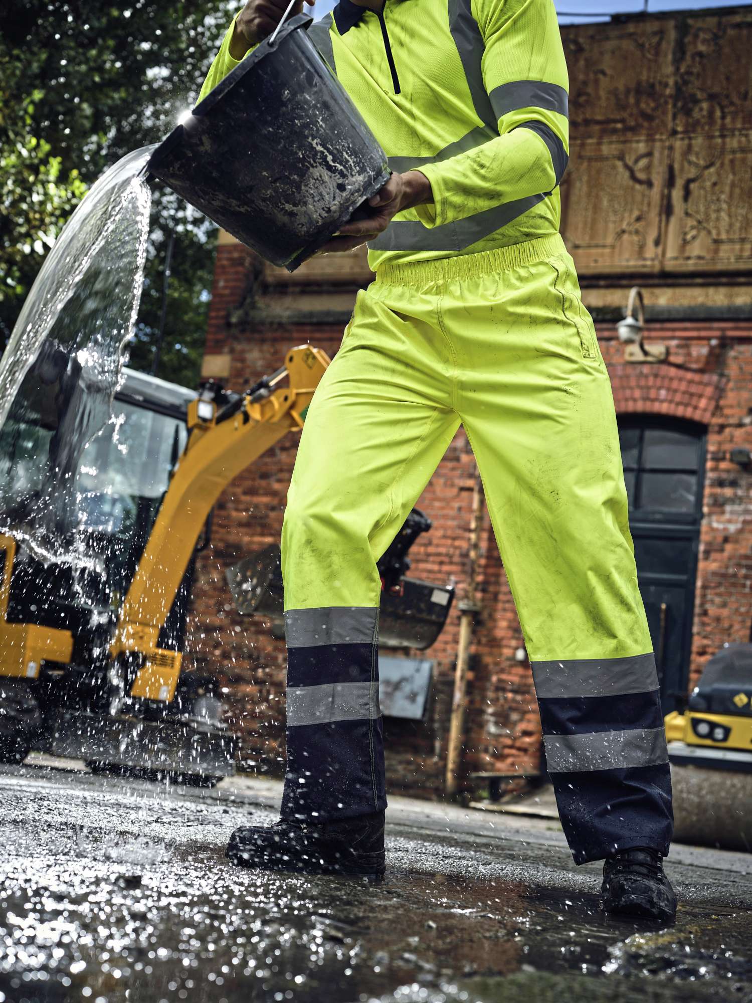 Hochsichtbare Regenhose aus Polyester