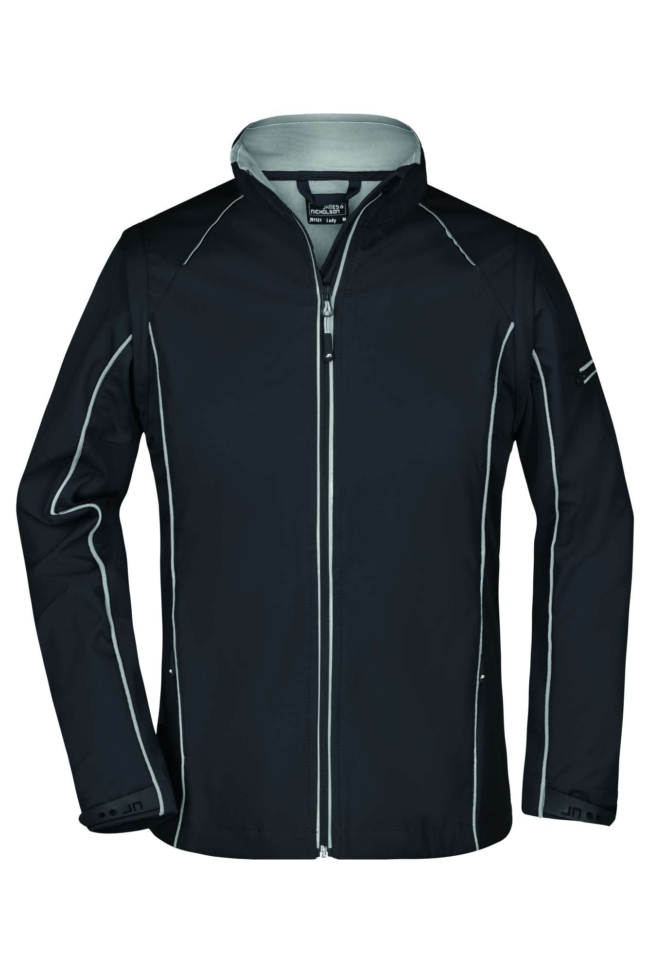James&Nicholson Zip-Off Softshell Jacke Navy für Damen, Red/Black XL, JN1121