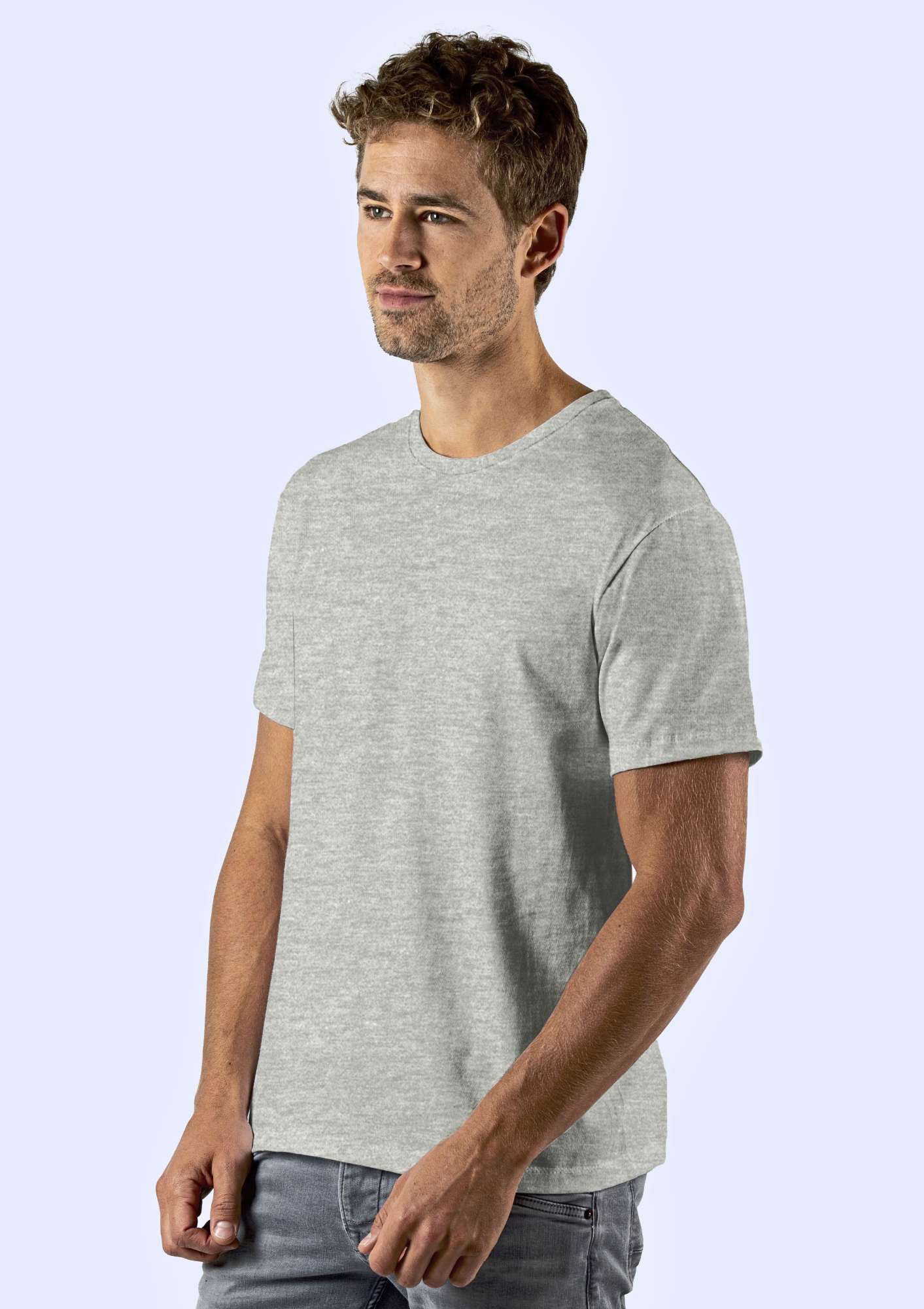 Starworld Bio-Baumwolle T-Shirt mit Ripp-Kragen, Deep Navy S, SWGL1