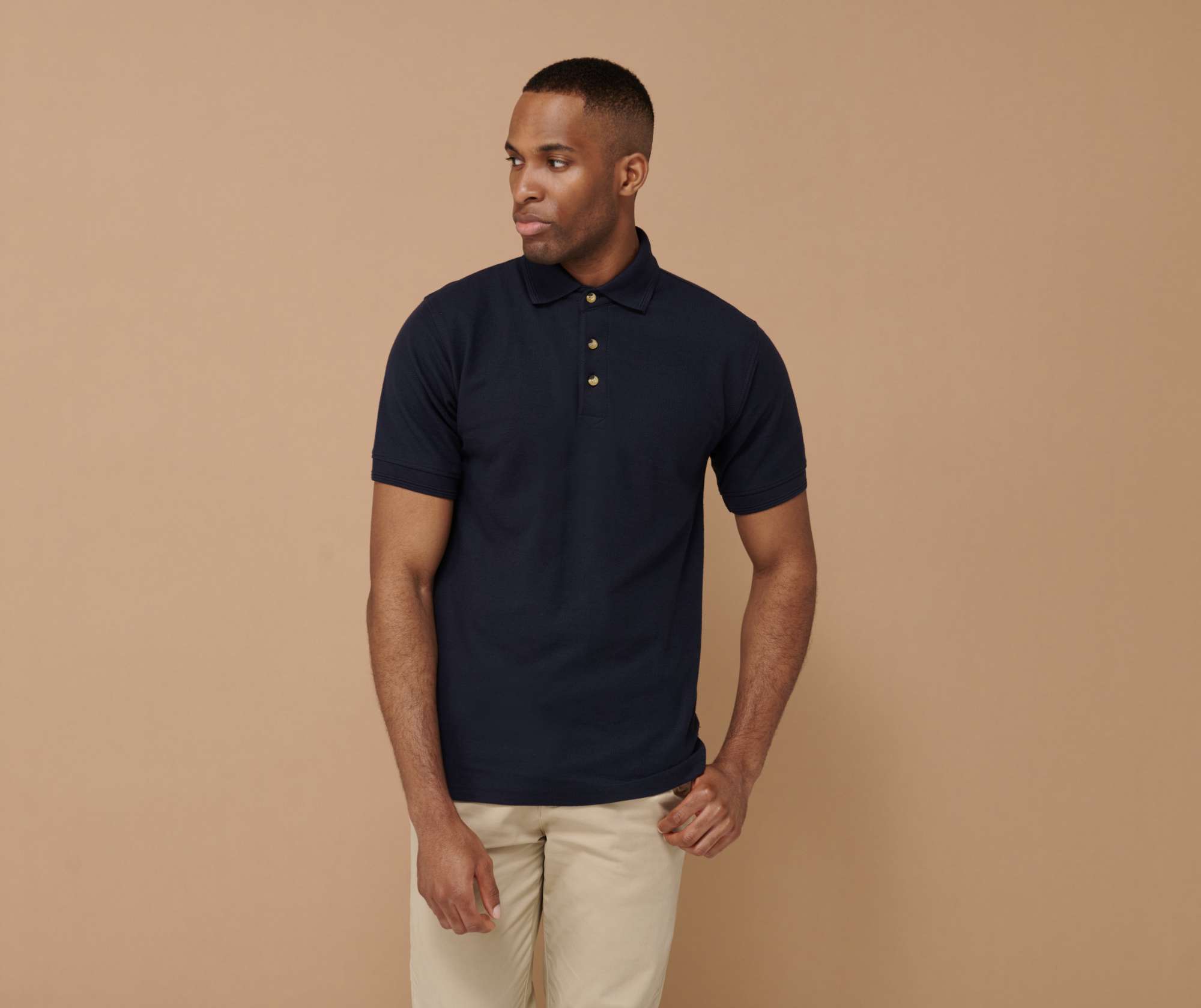 Piqué Polo-Shirt mit Herringbone-Band