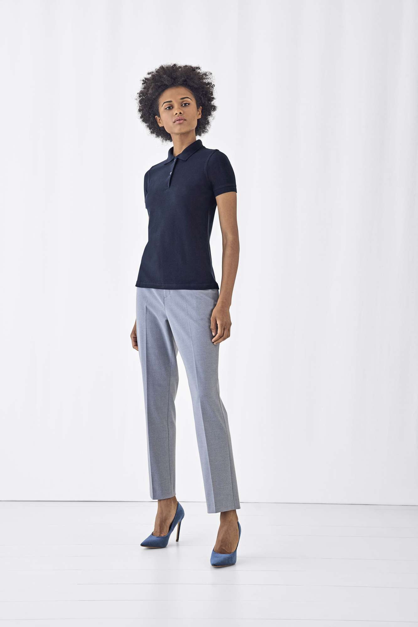 B&C Polo Safran Pure Baumwolle für Damen, White XL, BCPW455