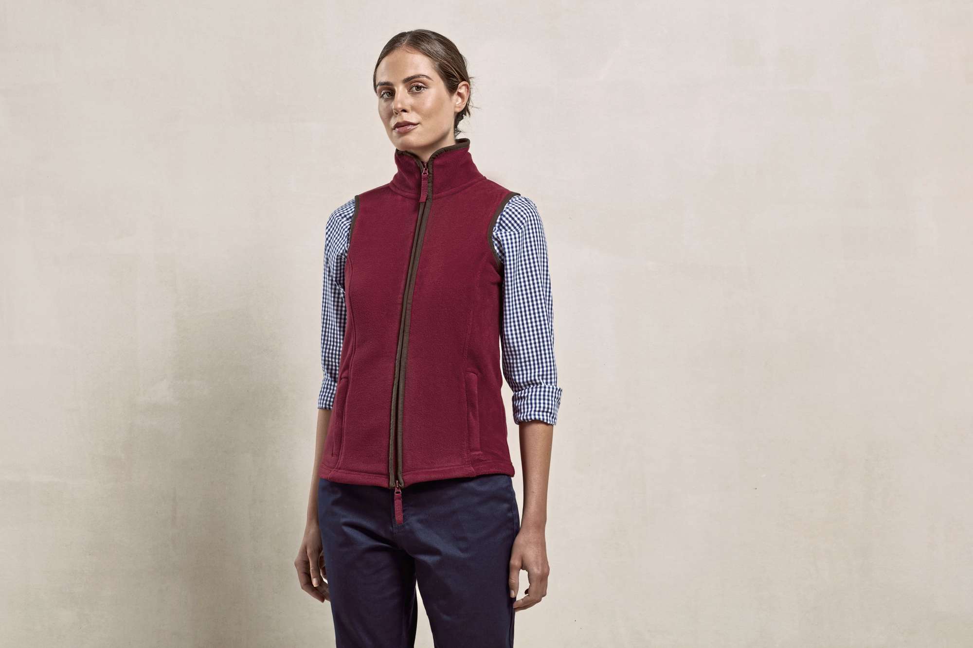 Fleece Gilet Artisan mit Taschen für Damen