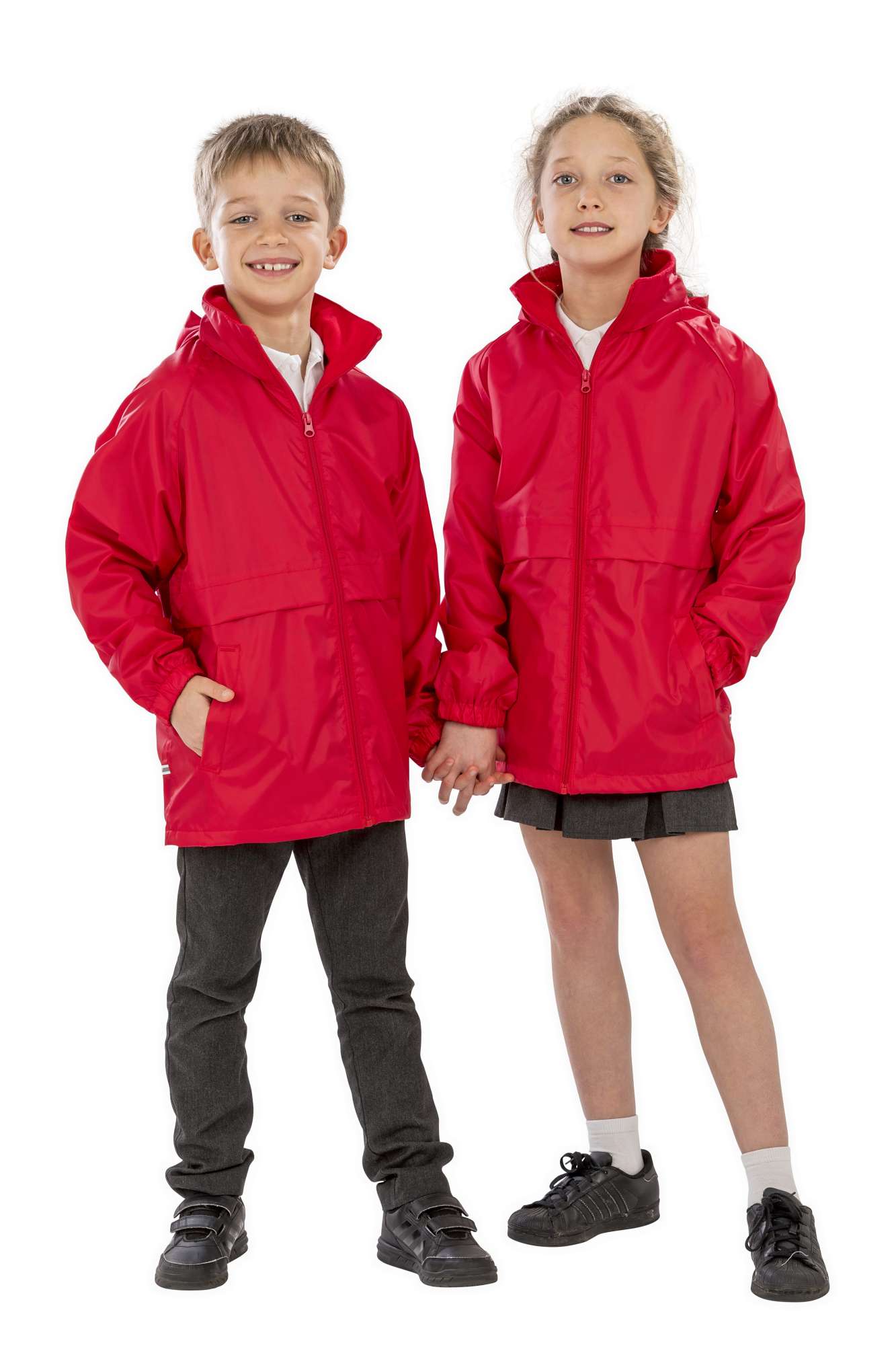Result Core Junior Jacke mit Mikro-Fleece-Futter, Black L (9-10), RT203J