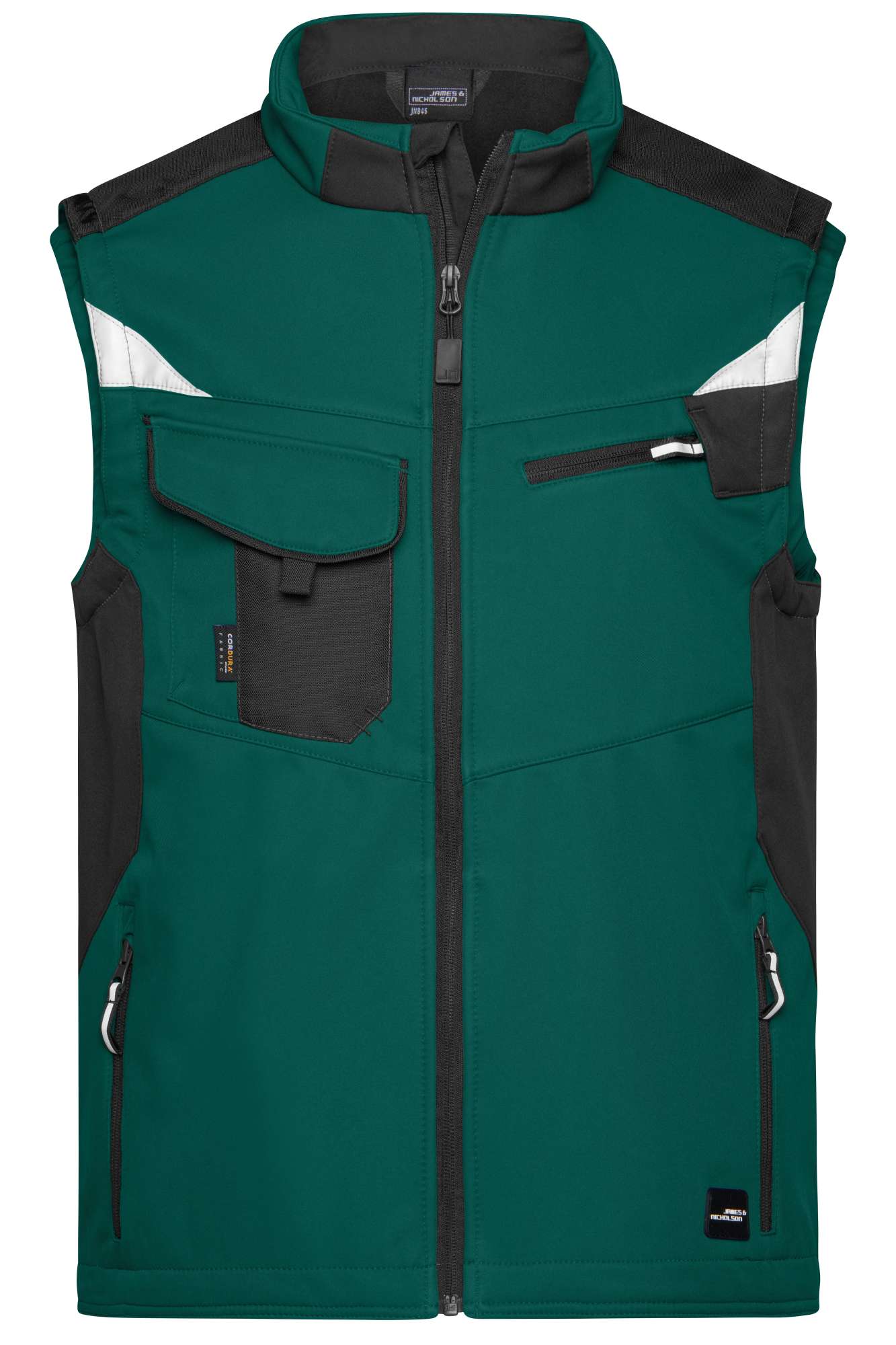 James&Nicholson Softshell-Weste -STRONG- mit CORDURA®, Black/Carbon XL, JN845