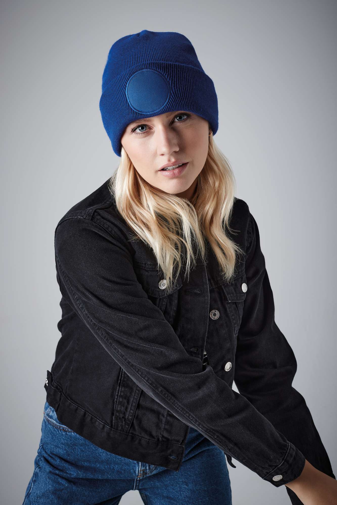 Beechfield Circular Patch Beanie aus Polyacryl, Classic Red One Size, CB446