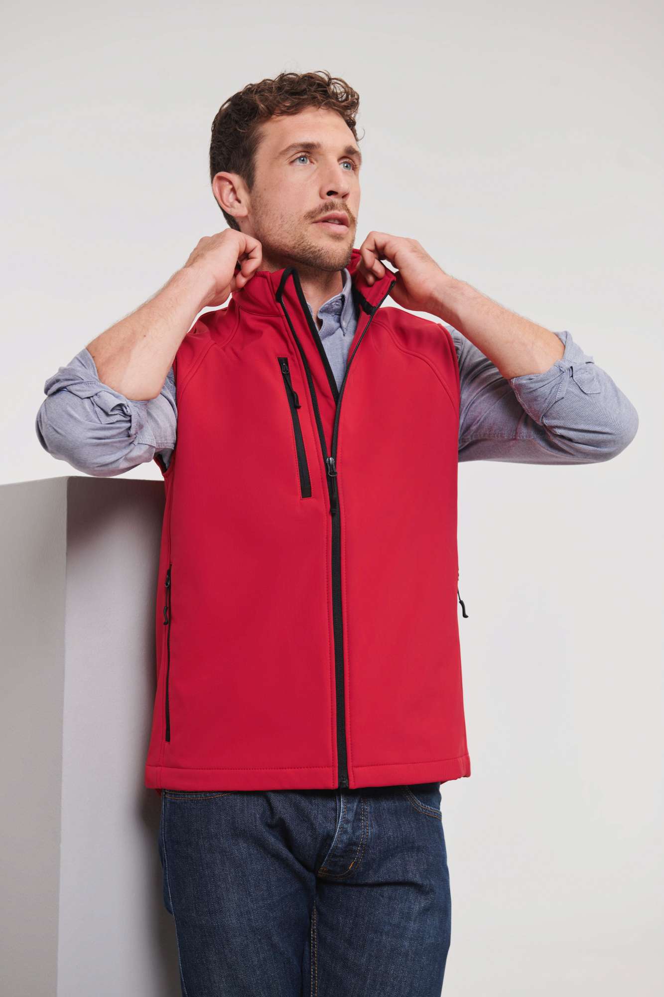 Atmungsaktive Softshell-Weste mit Microfleece