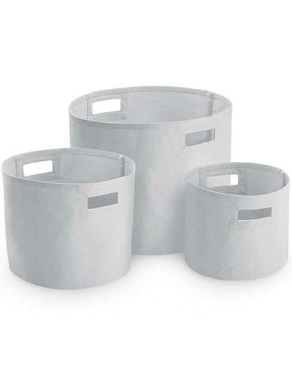 Westford Mill Baumwoll-Canvas Aufbewahrungstasche S-Größe, Light Grey M (28 x 24 cm), WM574