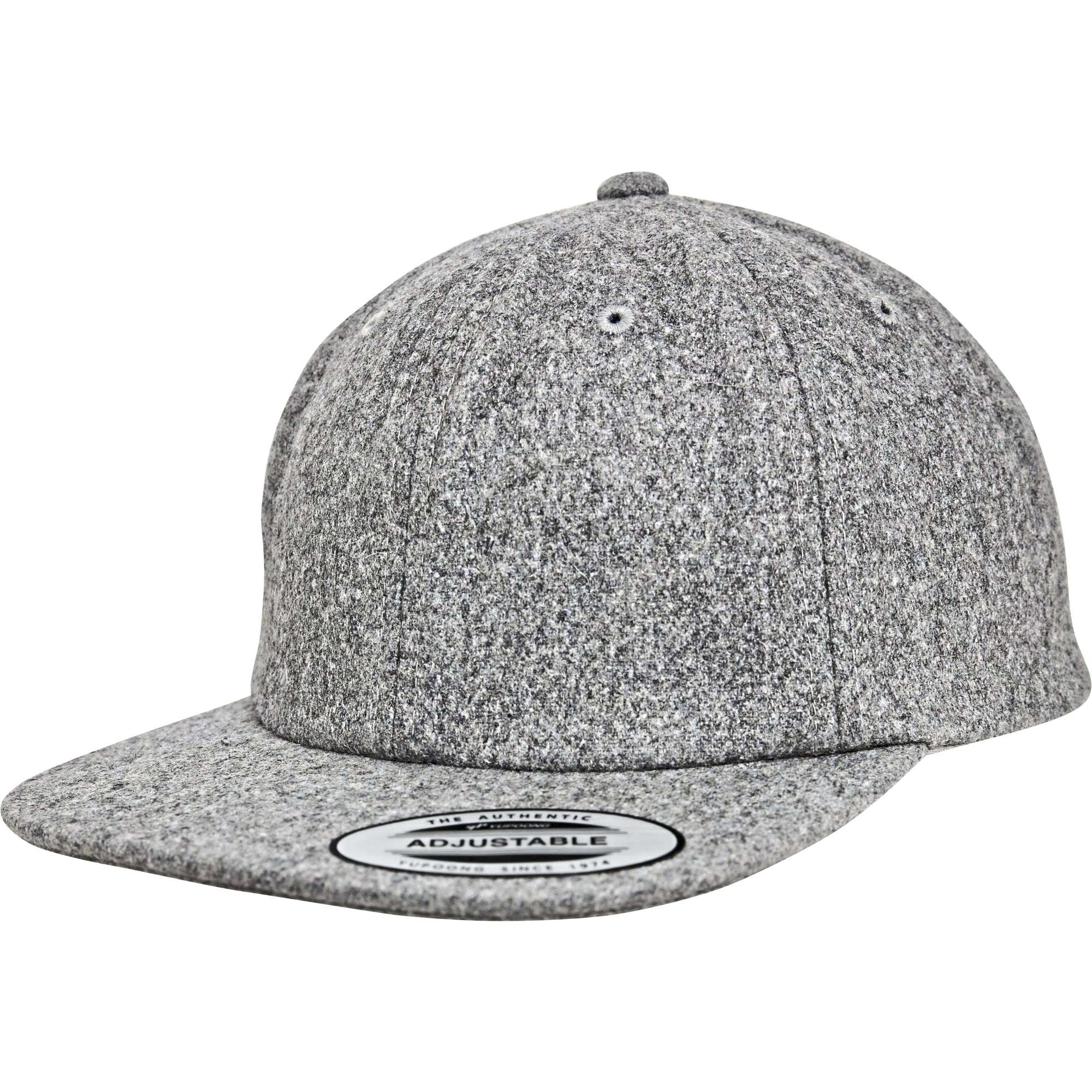 FLEXFIT Melton Cap mit flachem Schirm