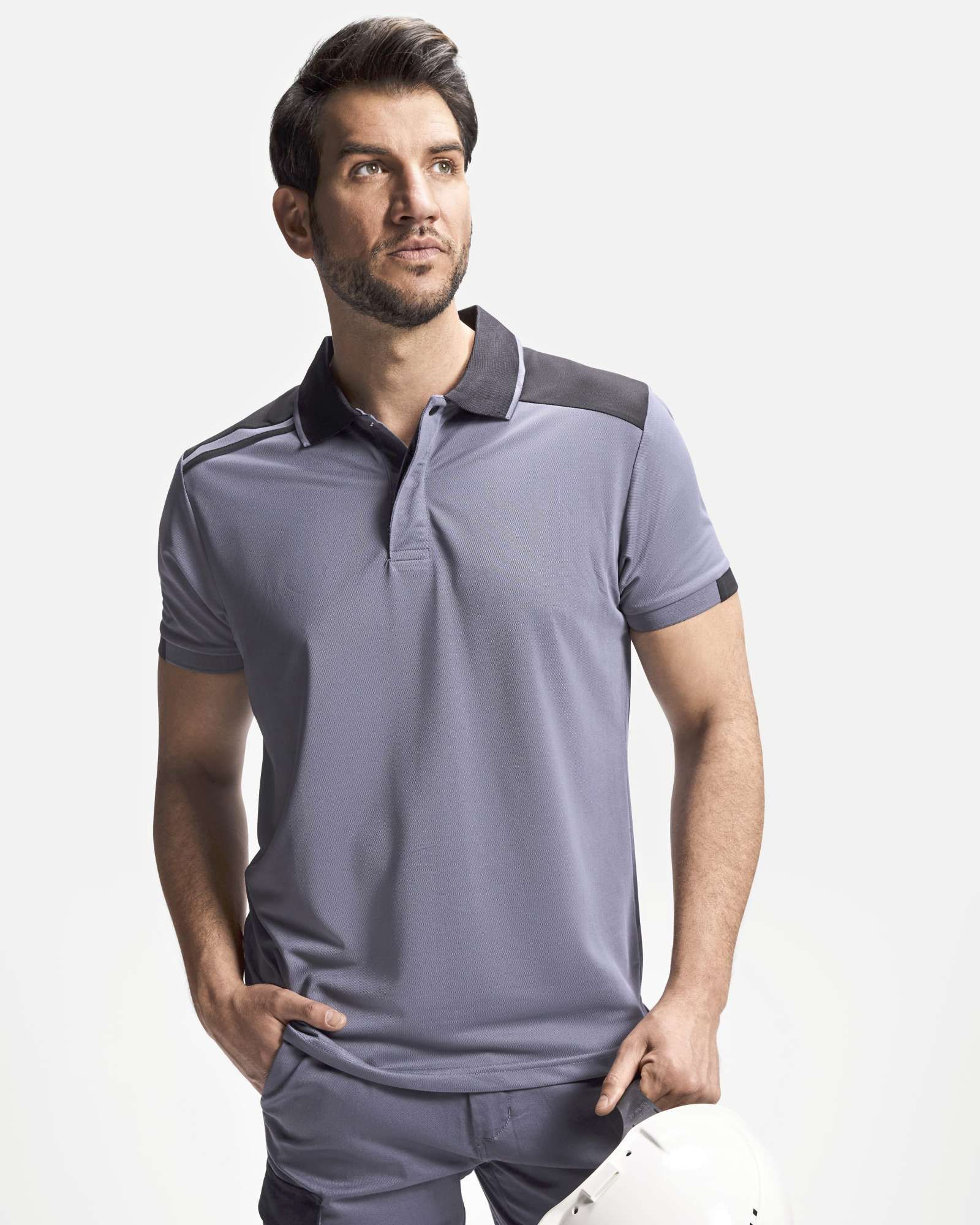 Kurzarm-Poloshirt Samurai mit Kontrastdetails