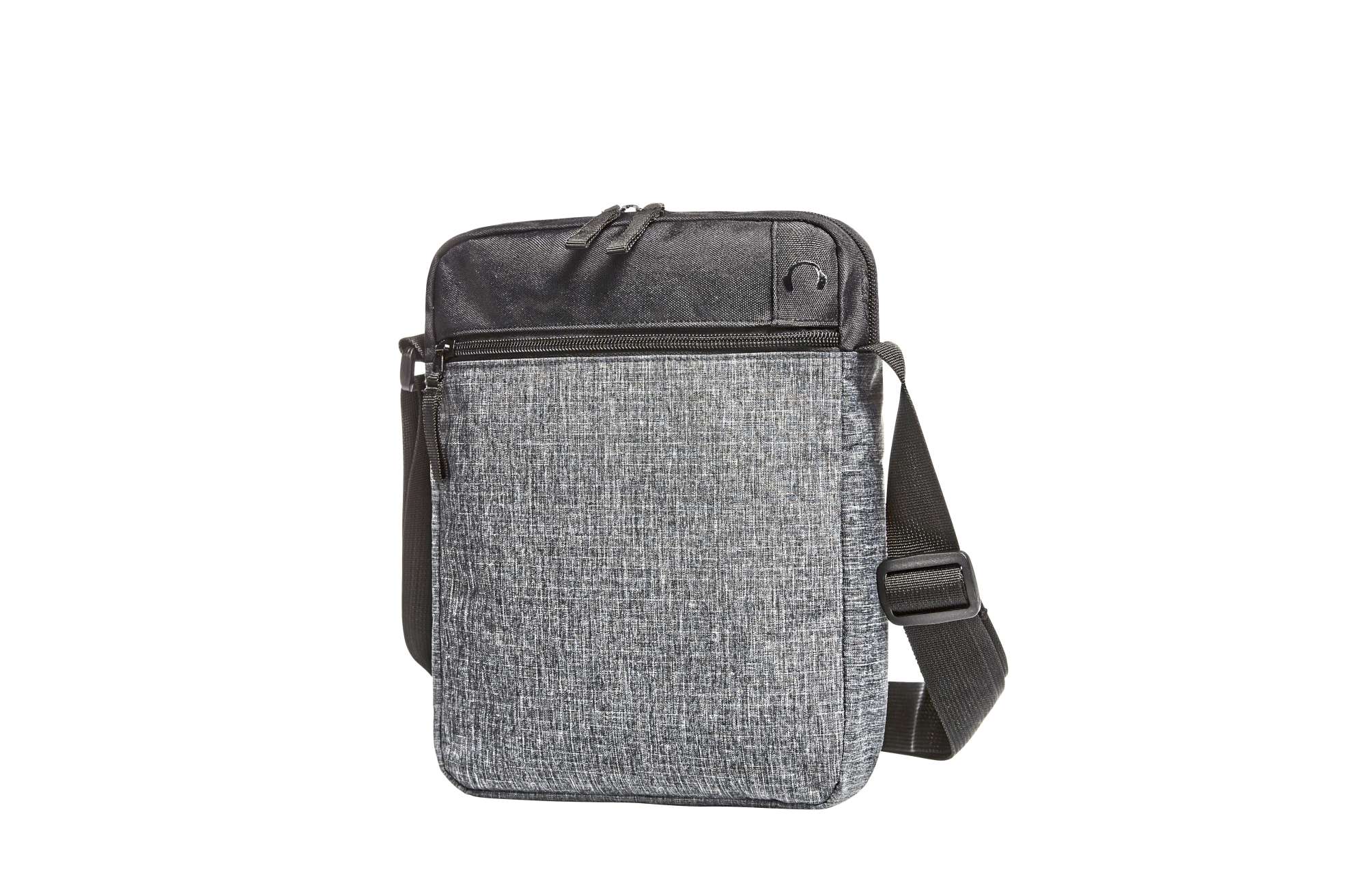 Halfar Elegante Crossbag mit Tablet-Fach, Black/Grey-Sprinkle 22 x 28 x 5 cm, HF4026