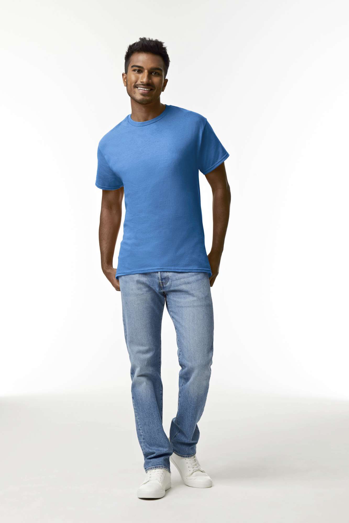 Gildan Ultra Cotton T-Shirt ohne Seitennähte, Metro Blue L, G2000