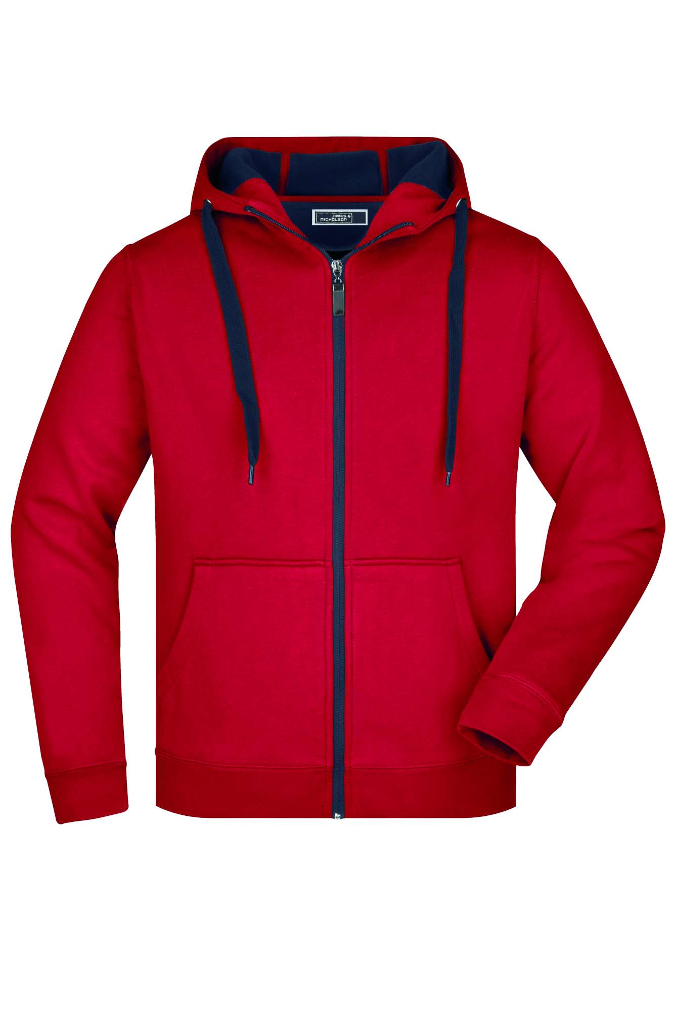 James&Nicholson Sportive Herrenjacke mit Kapuze, Fern Green/Graphite (Solid) XL, JN355