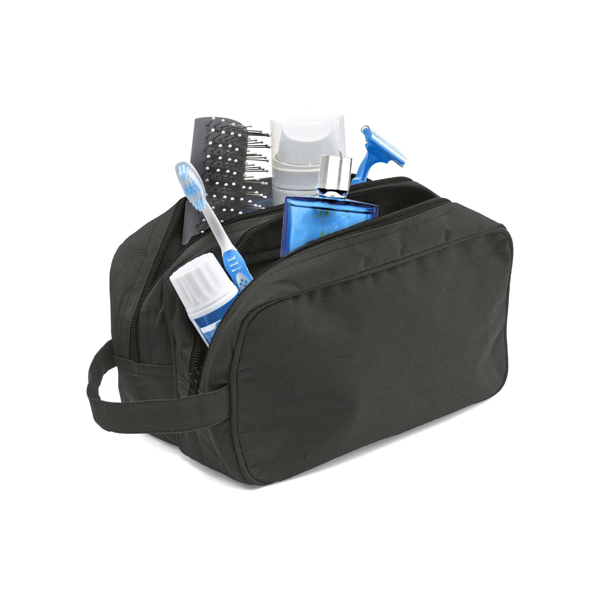 L-merch Kulturtasche Holiday aus 600D Polyester, Black 23.5 x 8.5 x 14.5 cm, NT6425