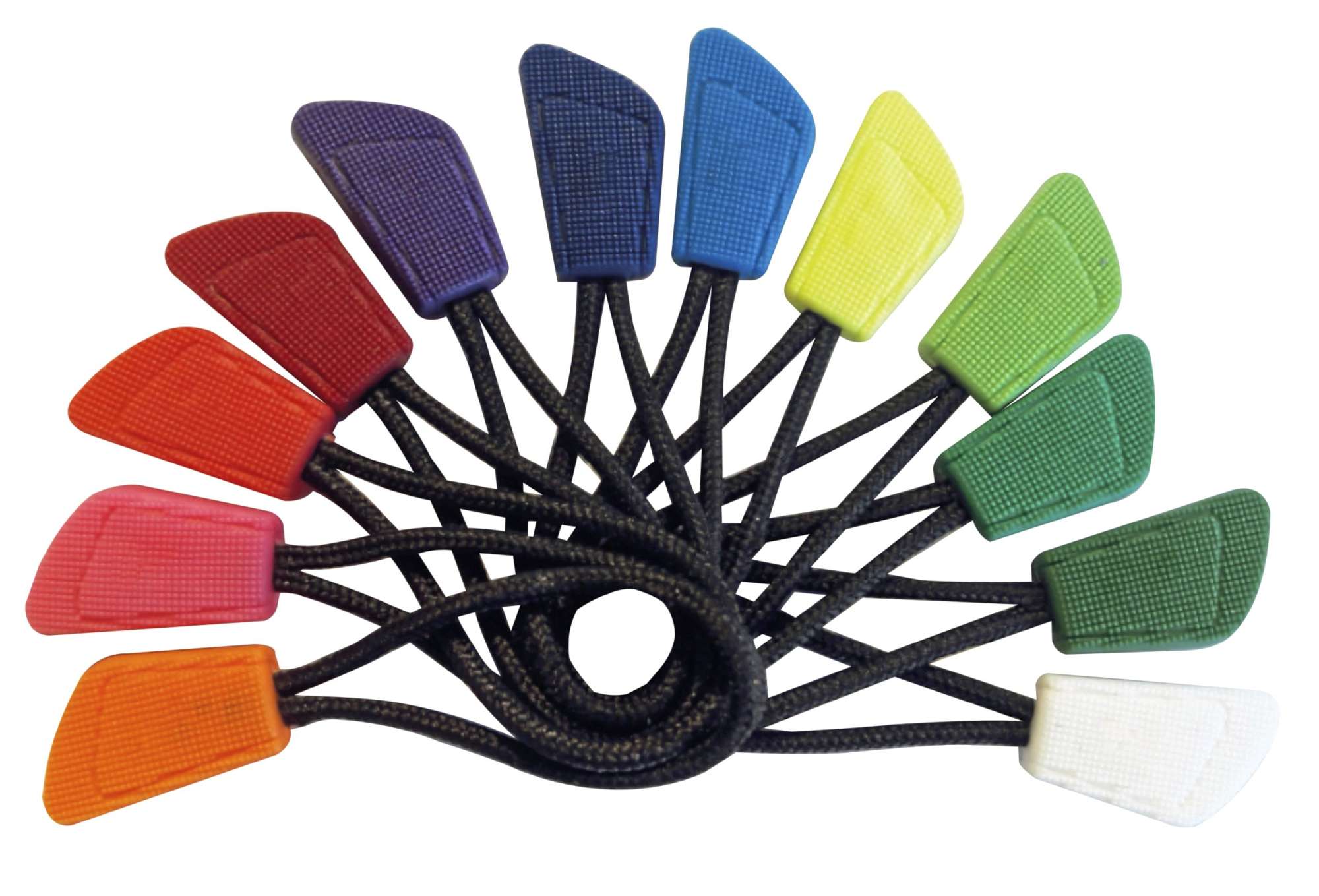 Farbige Zip Pulls im 10er-Pack