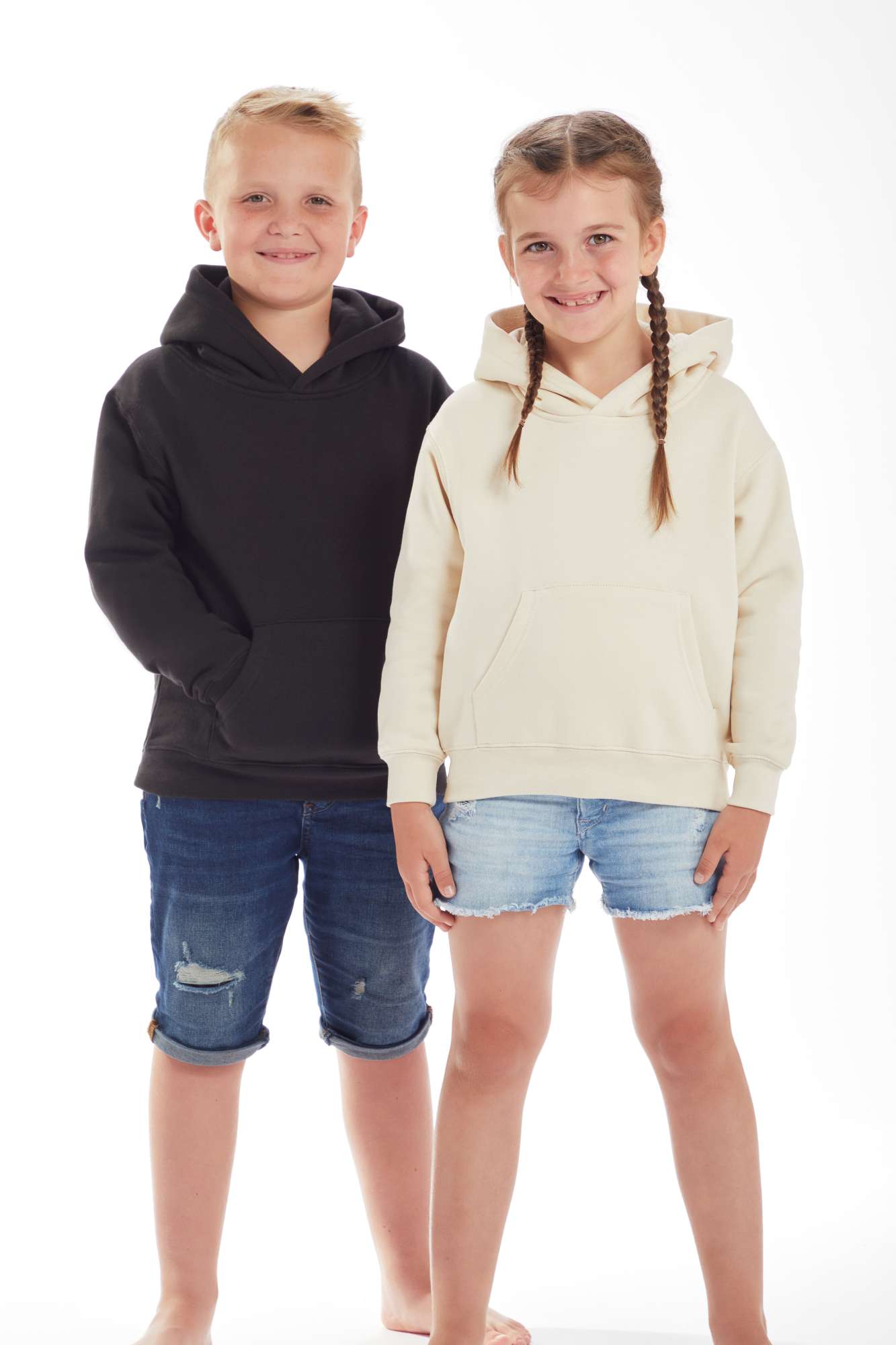 Mantis Kids Hoodie aus Bio-Baumwolle und Polyester für Kinder, Natural 6-7 Jahre, MK04